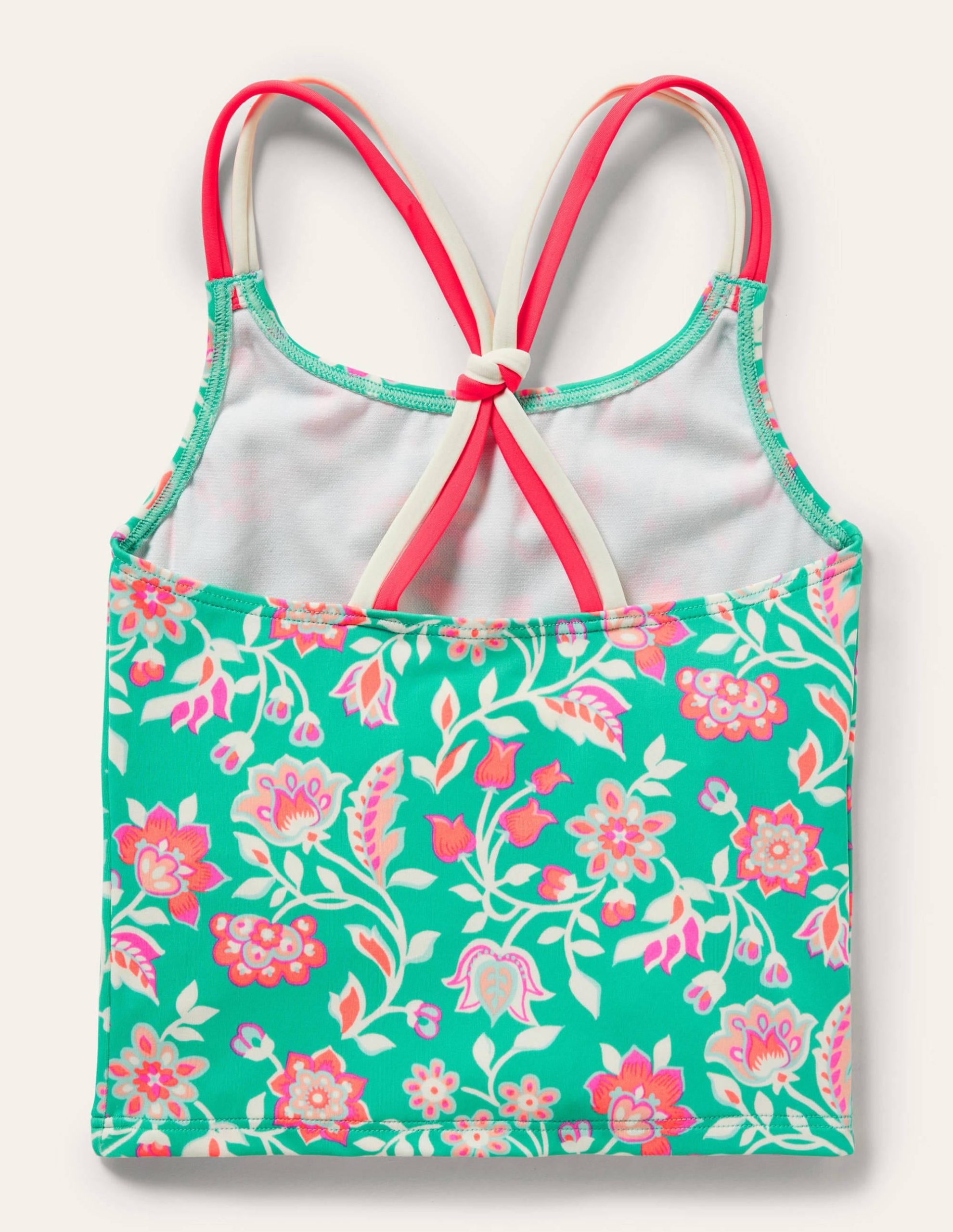 Patterned Tankini Top-Tropical Green Paisley - Image 3