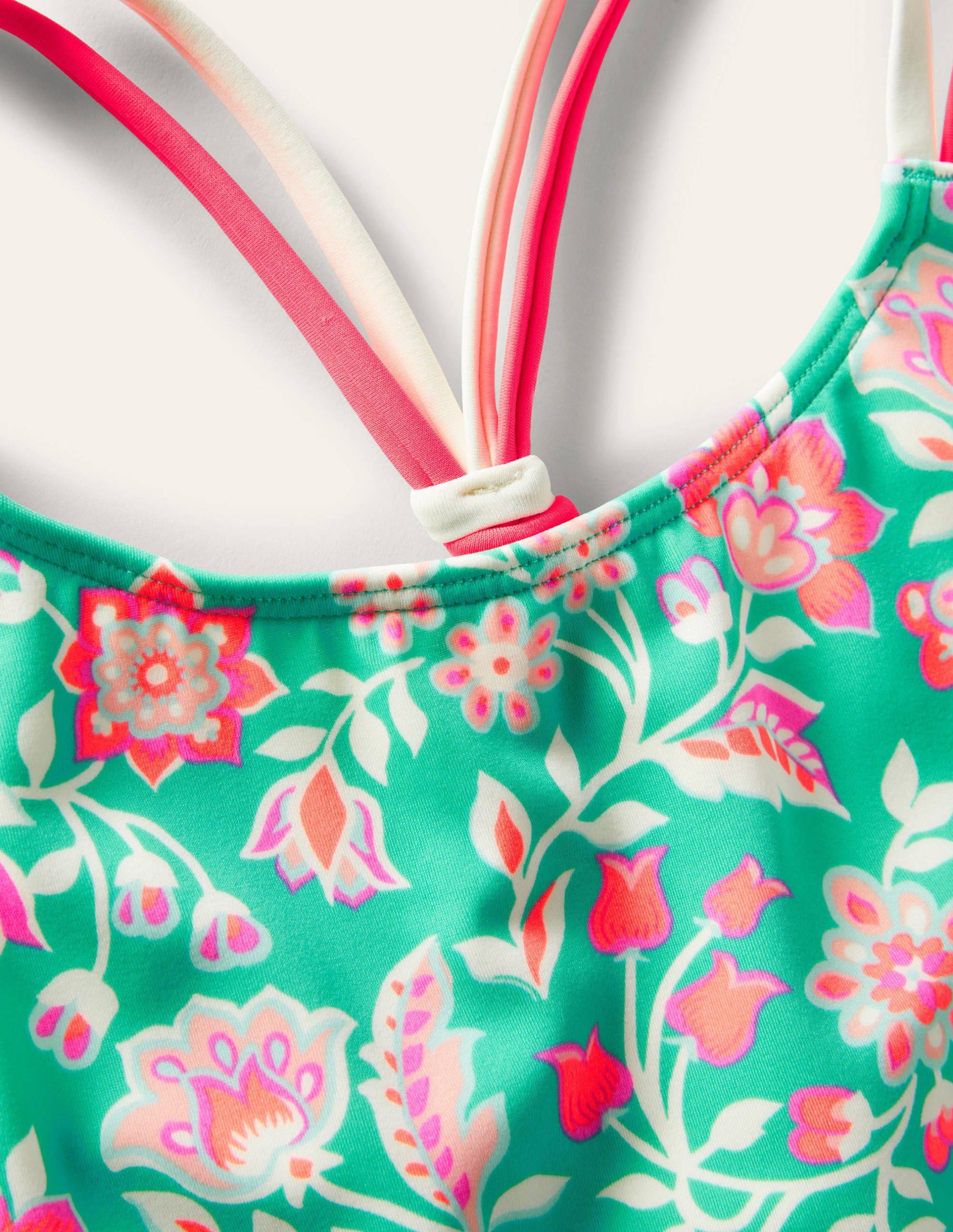 Patterned Tankini Top-Tropical Green Paisley - Image 4