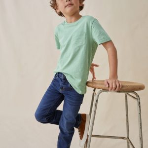 Dark Vintage Denim Slim Leg Jeans-Dark Vintage