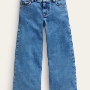 Wide Leg Pants-Mid Vintage Blue