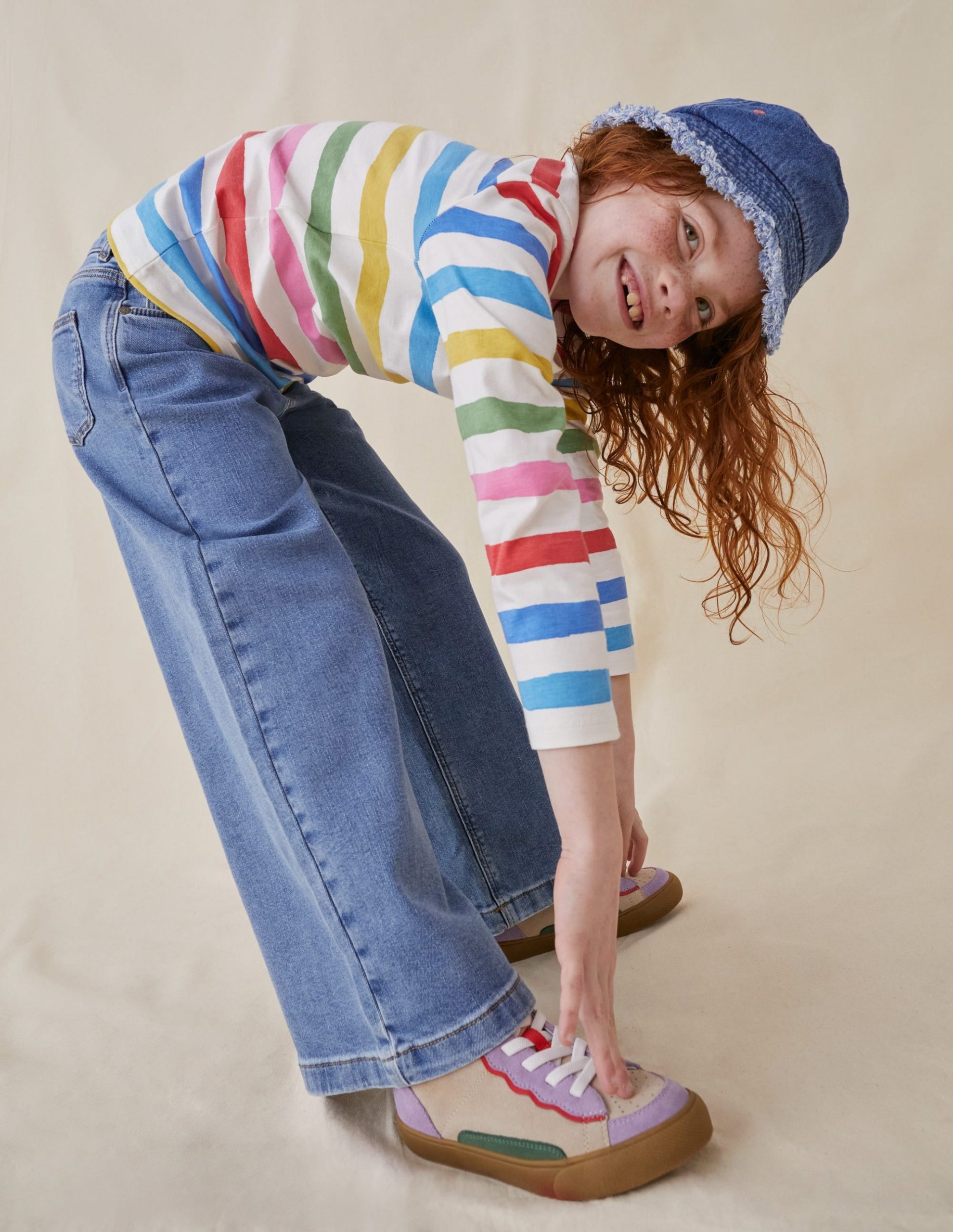 Wide Leg Pants-Mid Vintage Blue - Image 5