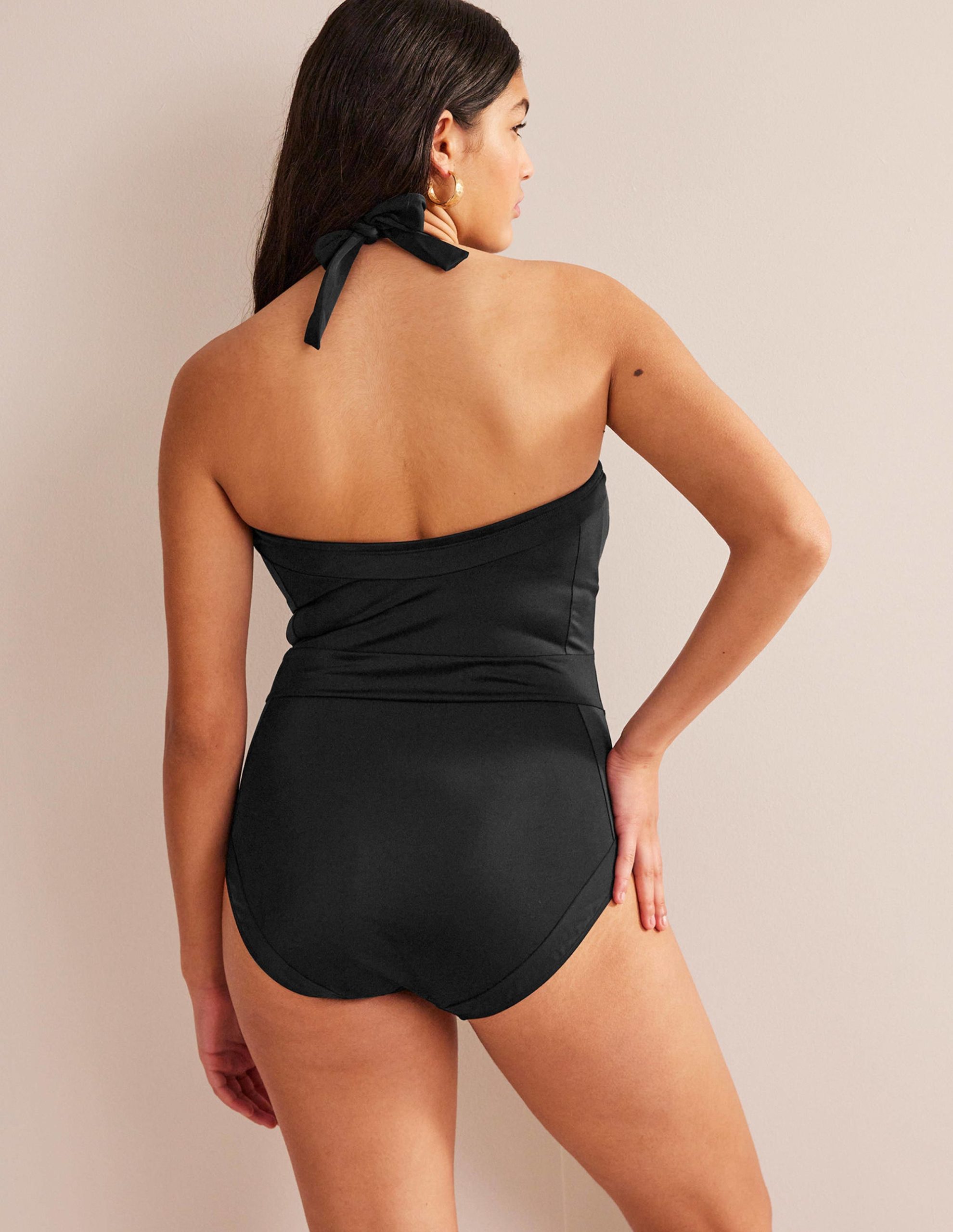 Santorini Halterneck Swimsuit-Black - Image 2