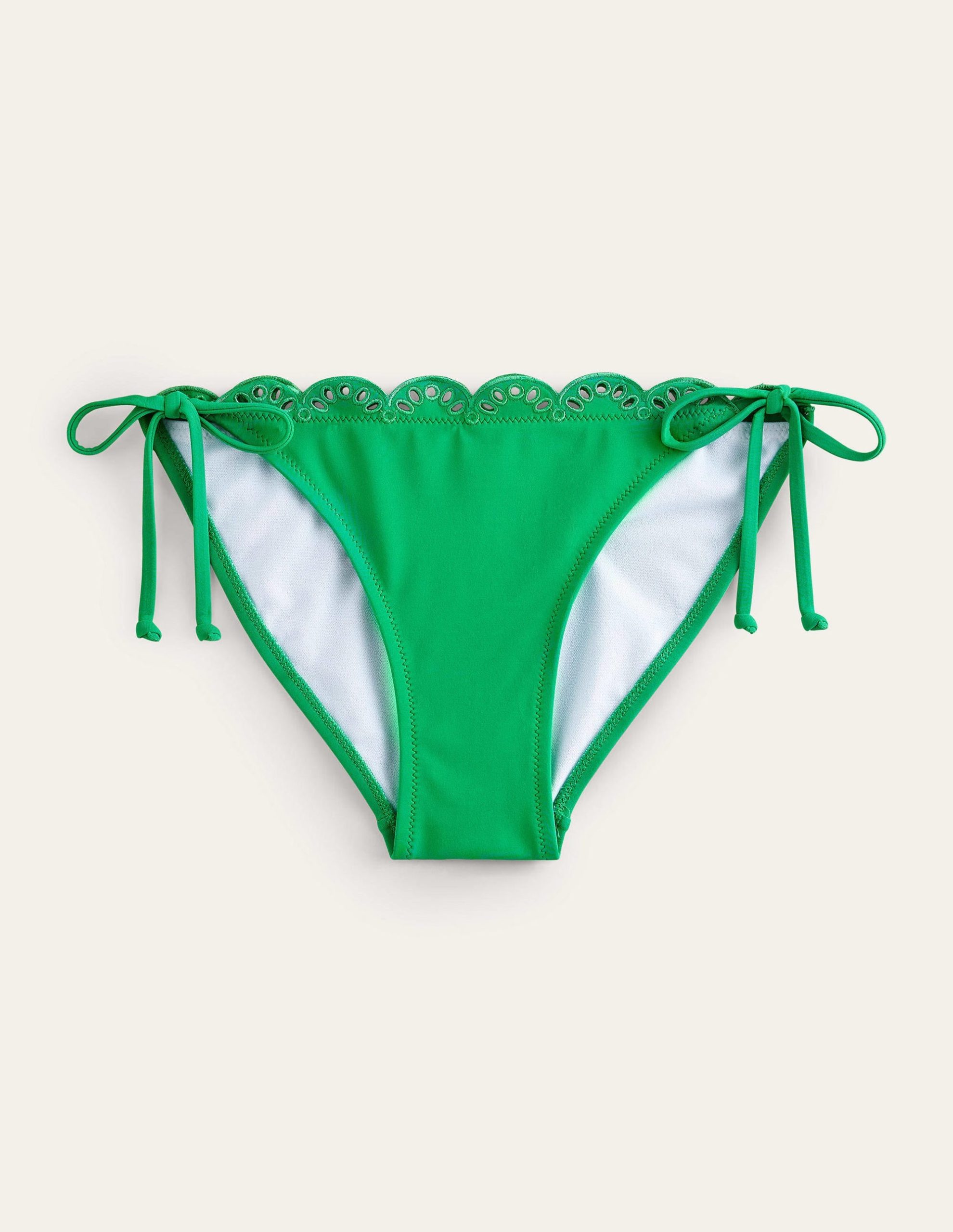 Broderie Bikini Bottoms-Green Pepper - Image 5