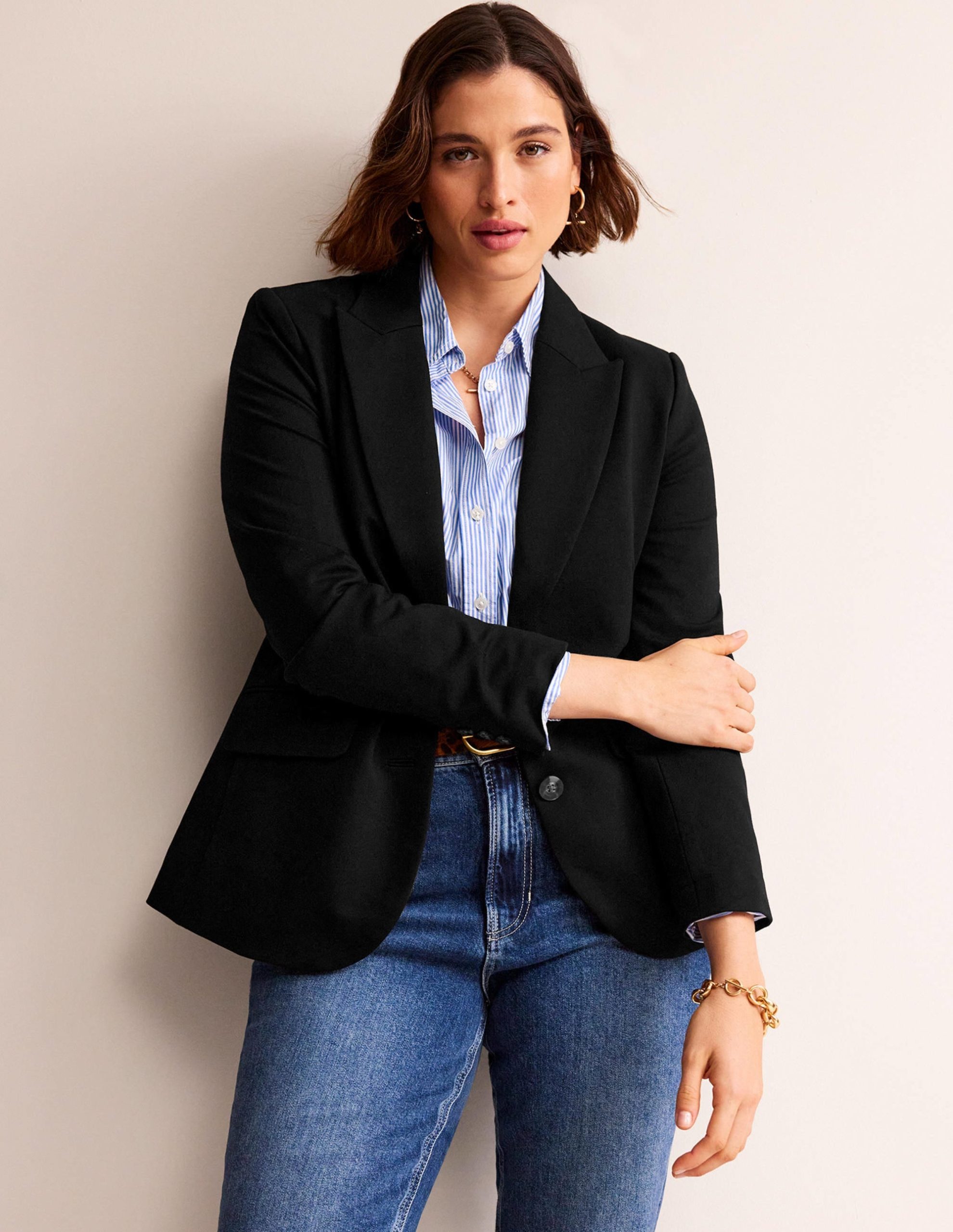 Marylebone Ponte Blazer-Black - Image 6
