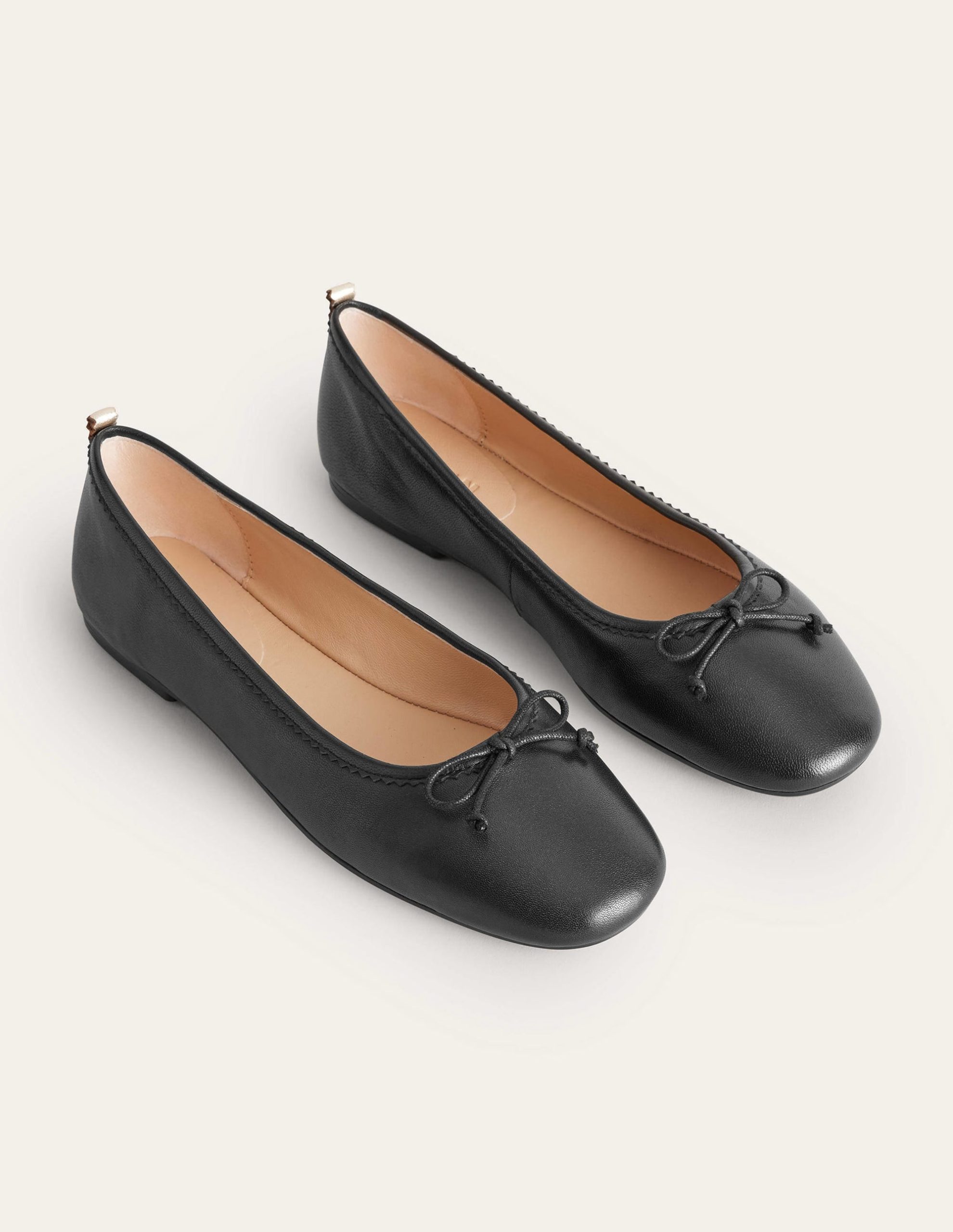 Kitty Flexi Sole Ballet Flats-Black Leather - Image 2