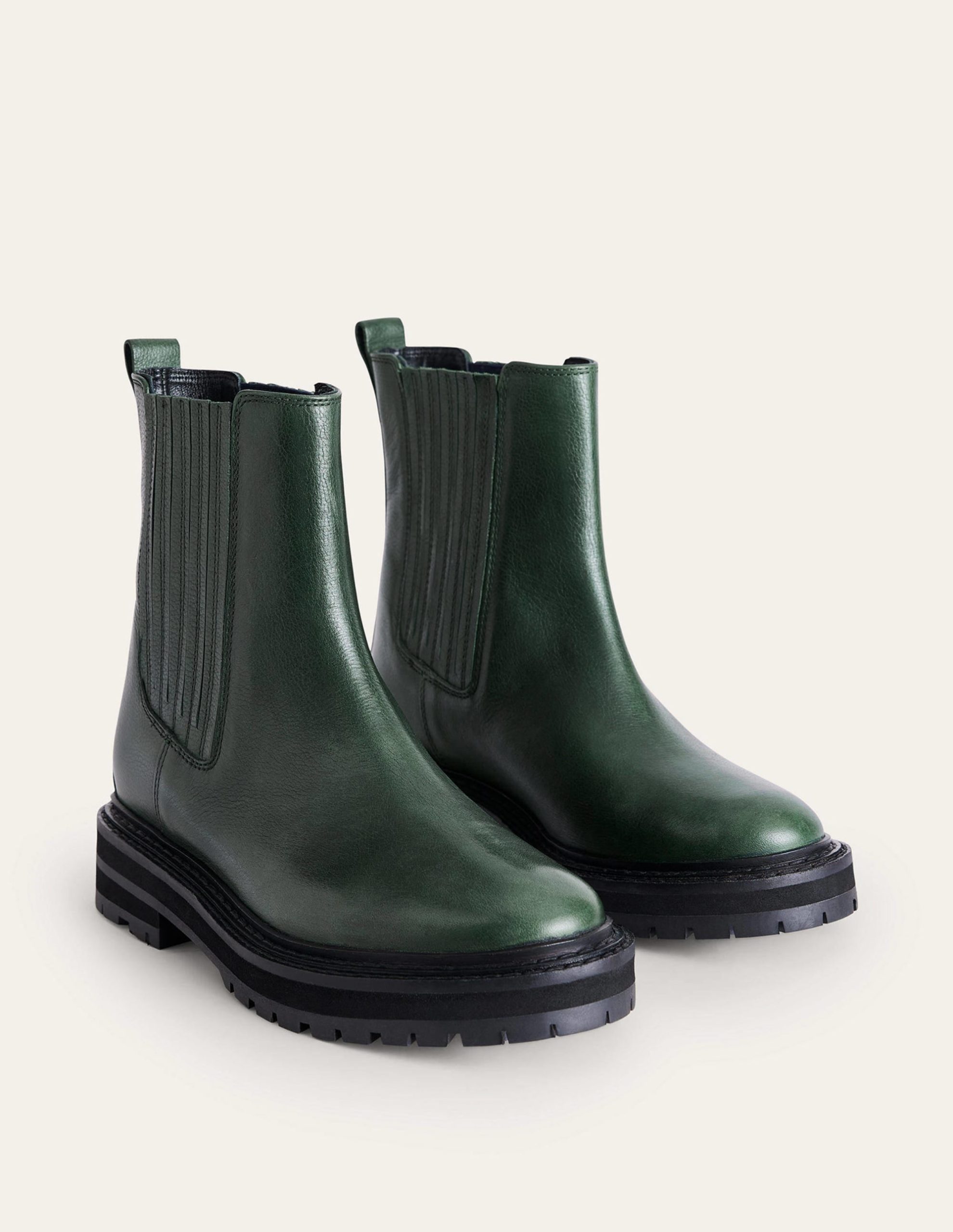 Sadie Chunky Chelsea Boots-Chatsworth Green Malaga - Image 3