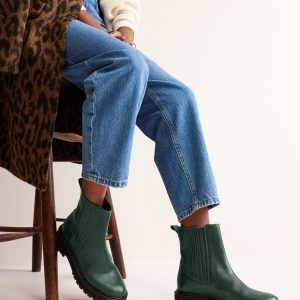 Sadie Chunky Chelsea Boots-Chatsworth Green Malaga