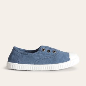 Laceless Canvas Pull-ons-College Navy