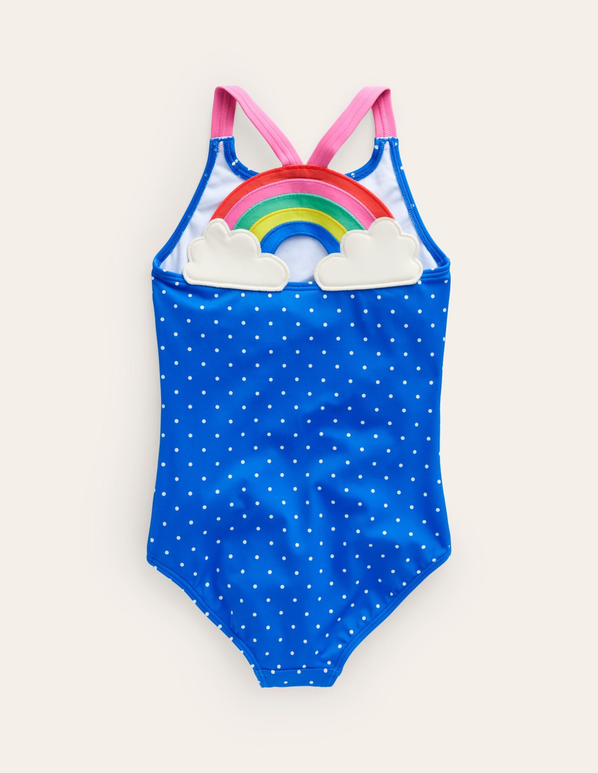 Logo Back Swimsuit-Blue Spot Rainbow - Image 3