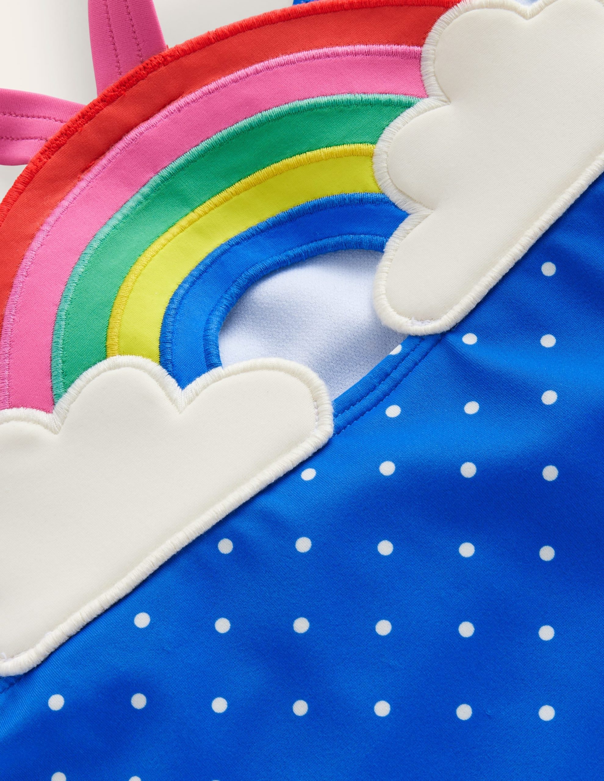 Logo Back Swimsuit-Blue Spot Rainbow - Image 4