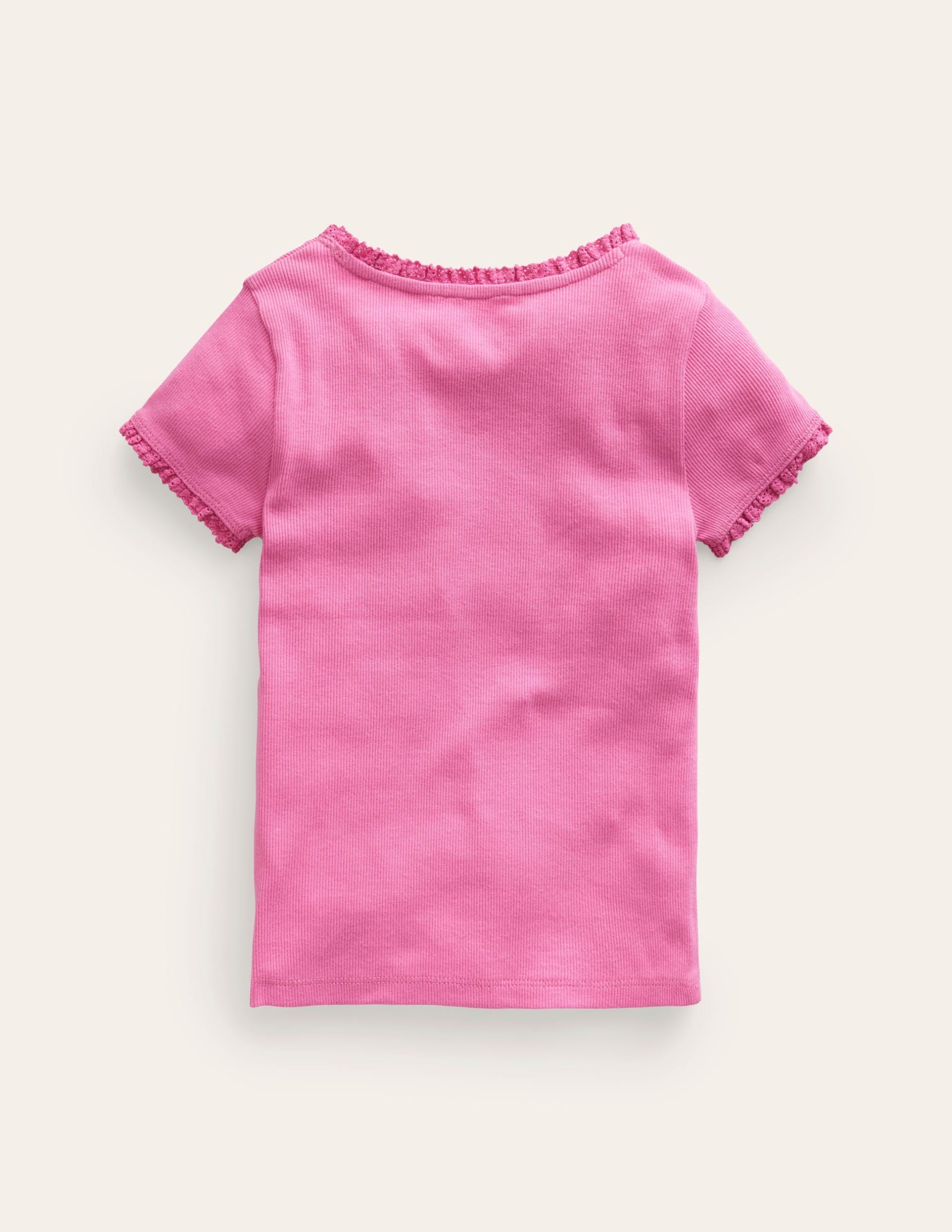 Ribbed Short Sleeve T-Shirt-Strawberry Ice - Image 3