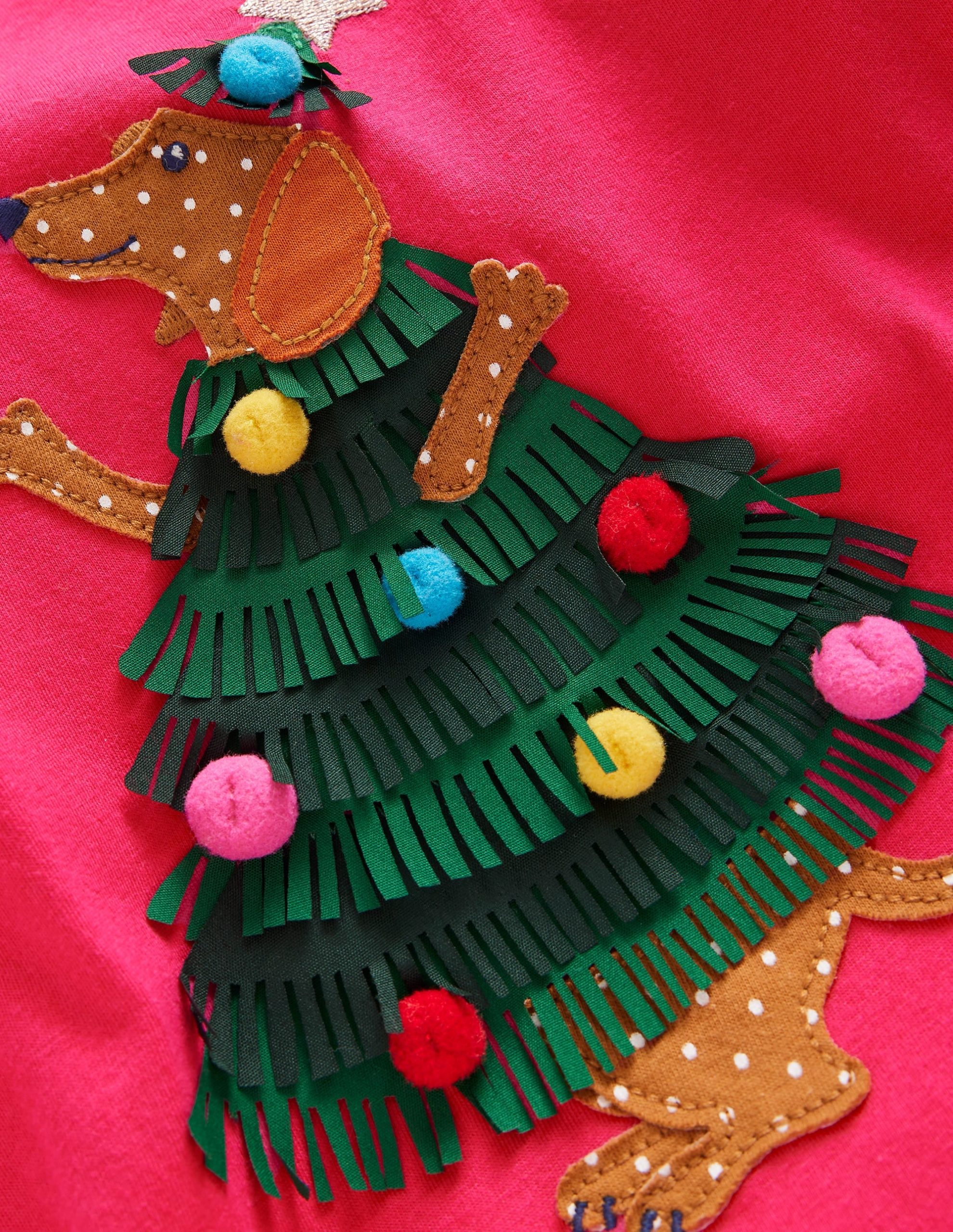 Appliqu?? Long Sleeve Top-Tickled Pink Dog - Image 6