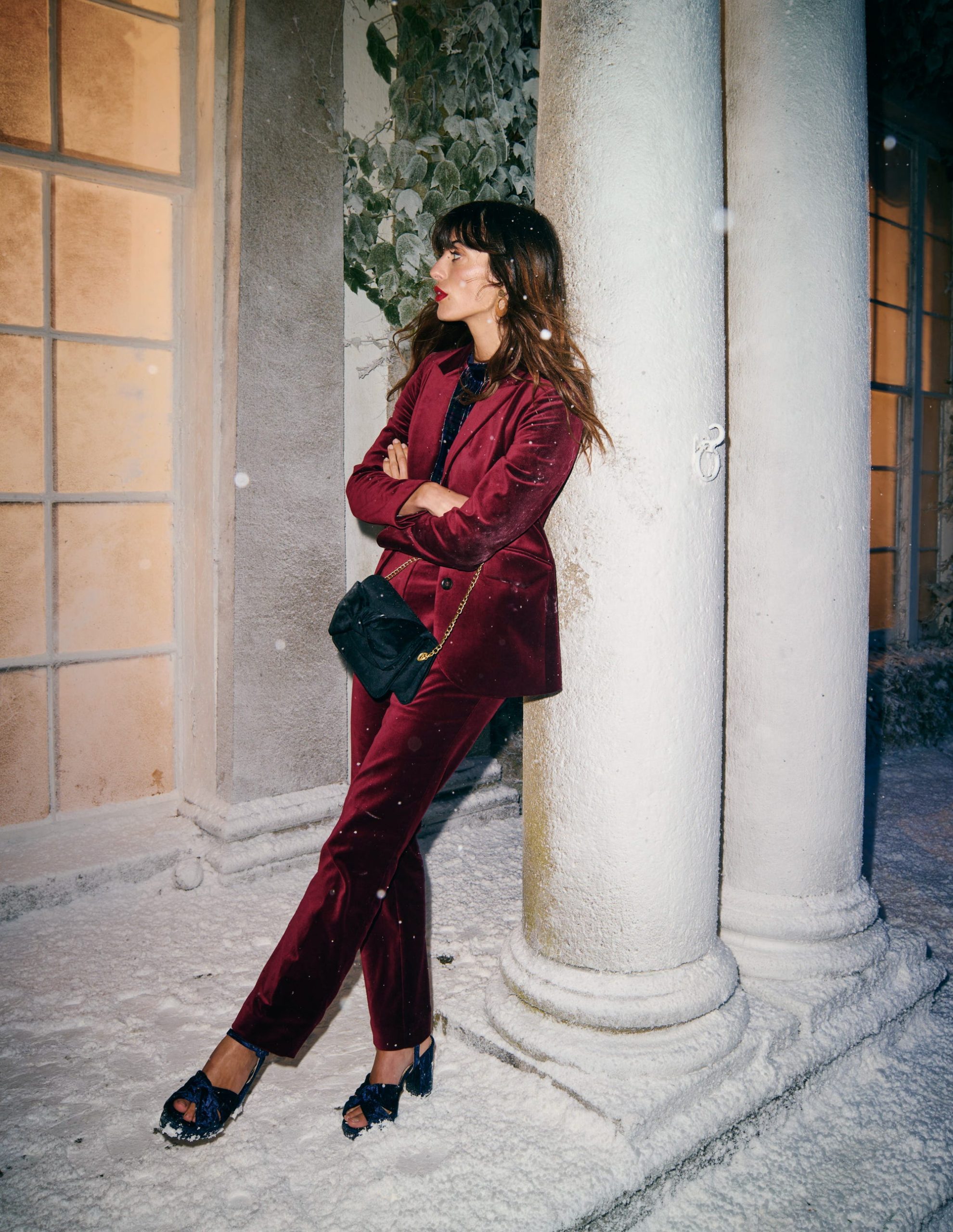 Kew Velvet Pants-Cabernet - Image 5