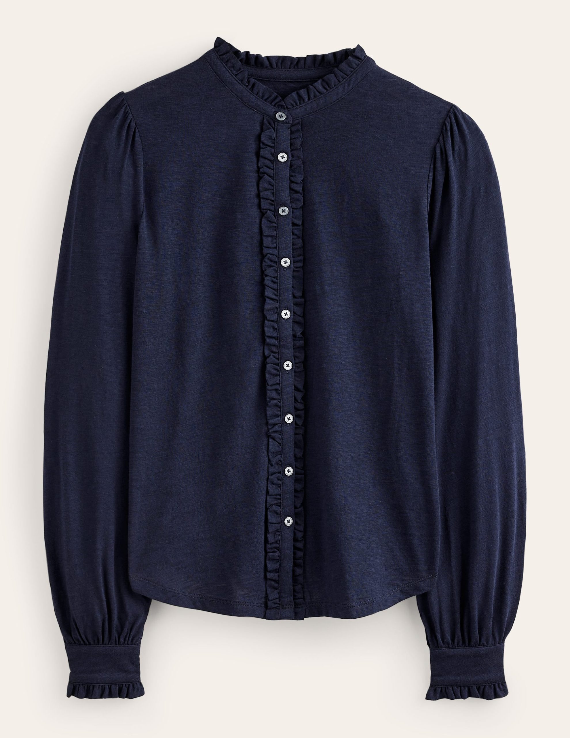 Caroline Jersey Shirt-Navy - Image 5