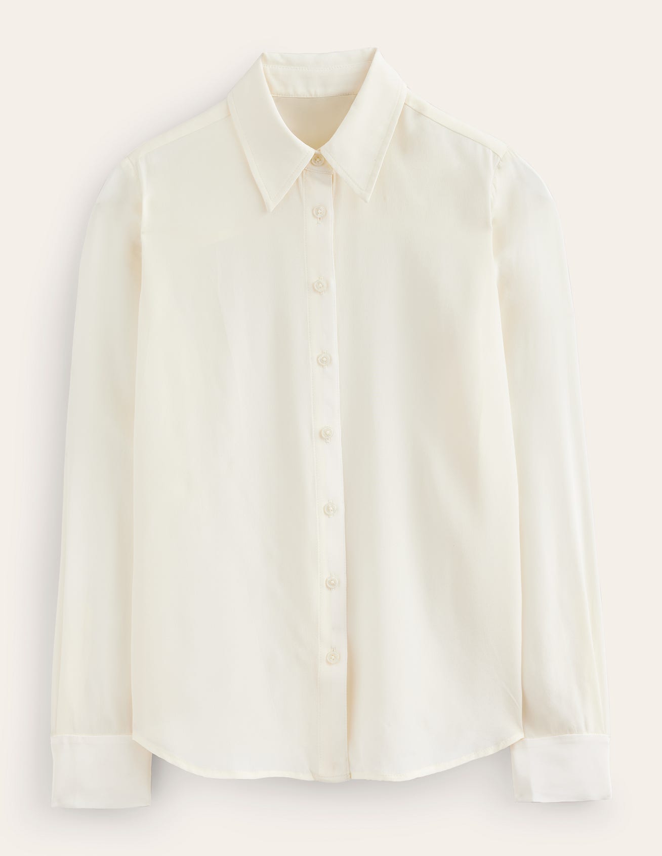 Sienna Silk Shirt-Ivory - Image 7