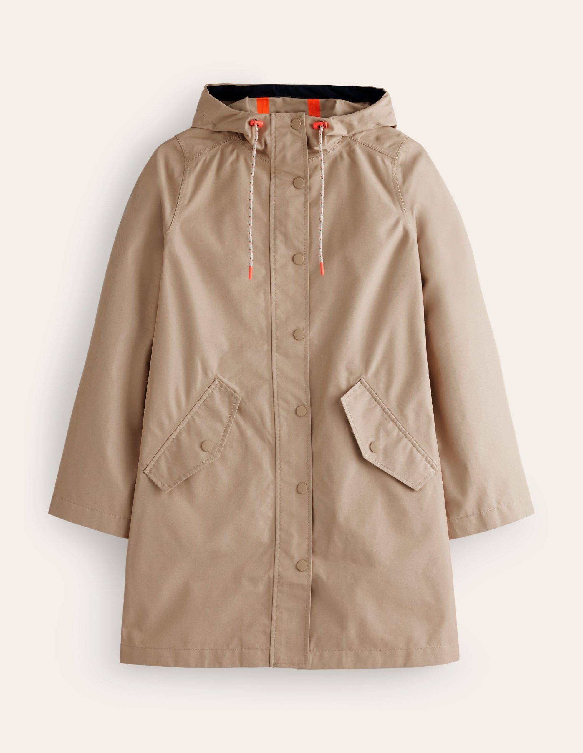 Wells Waterproof Hooded Coat-Neutral - Image 6