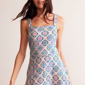 Bridget Ponte Midi Dress-Multi. Painterly Geo