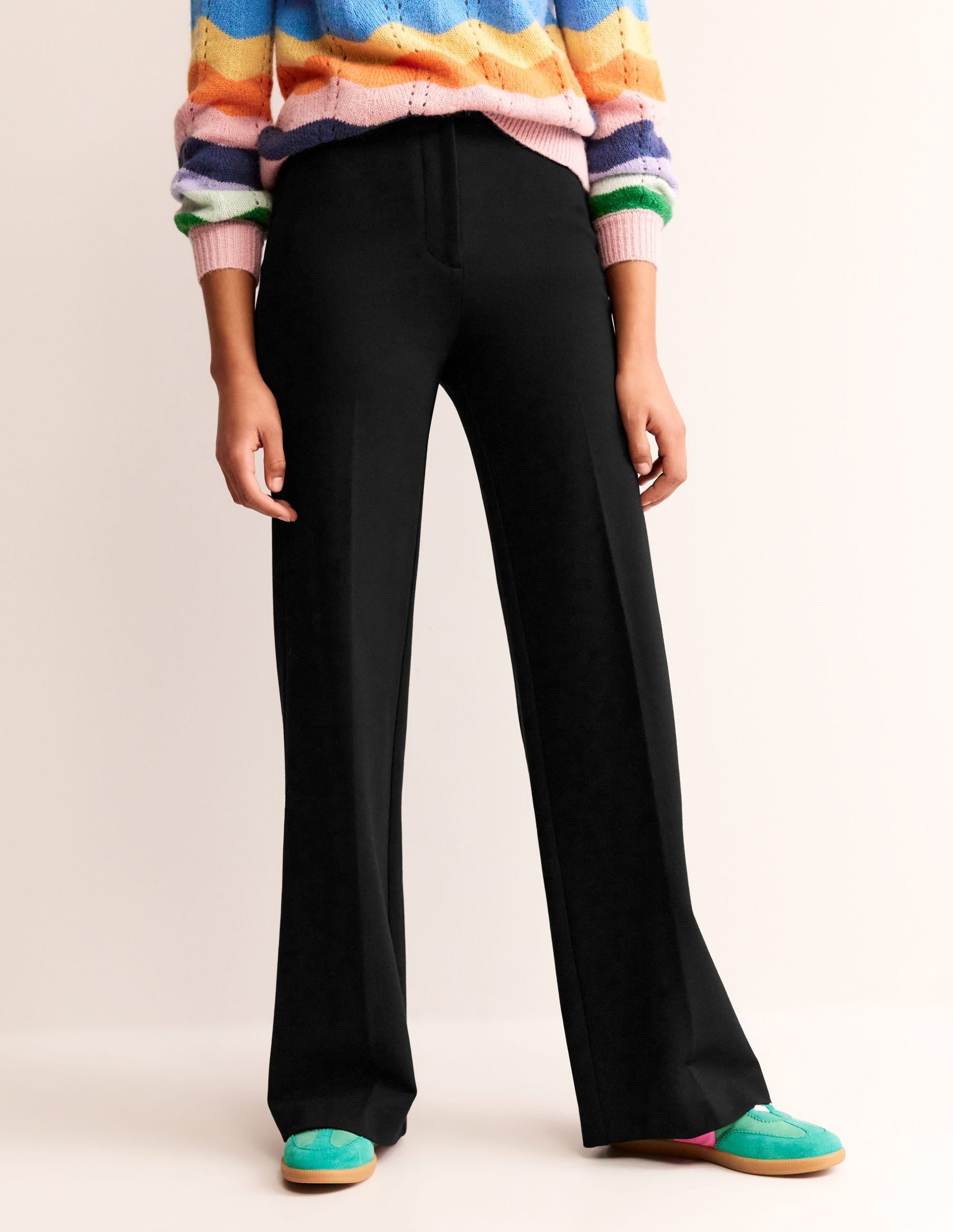 Westbourne Ponte Trousers-Black - Image 4