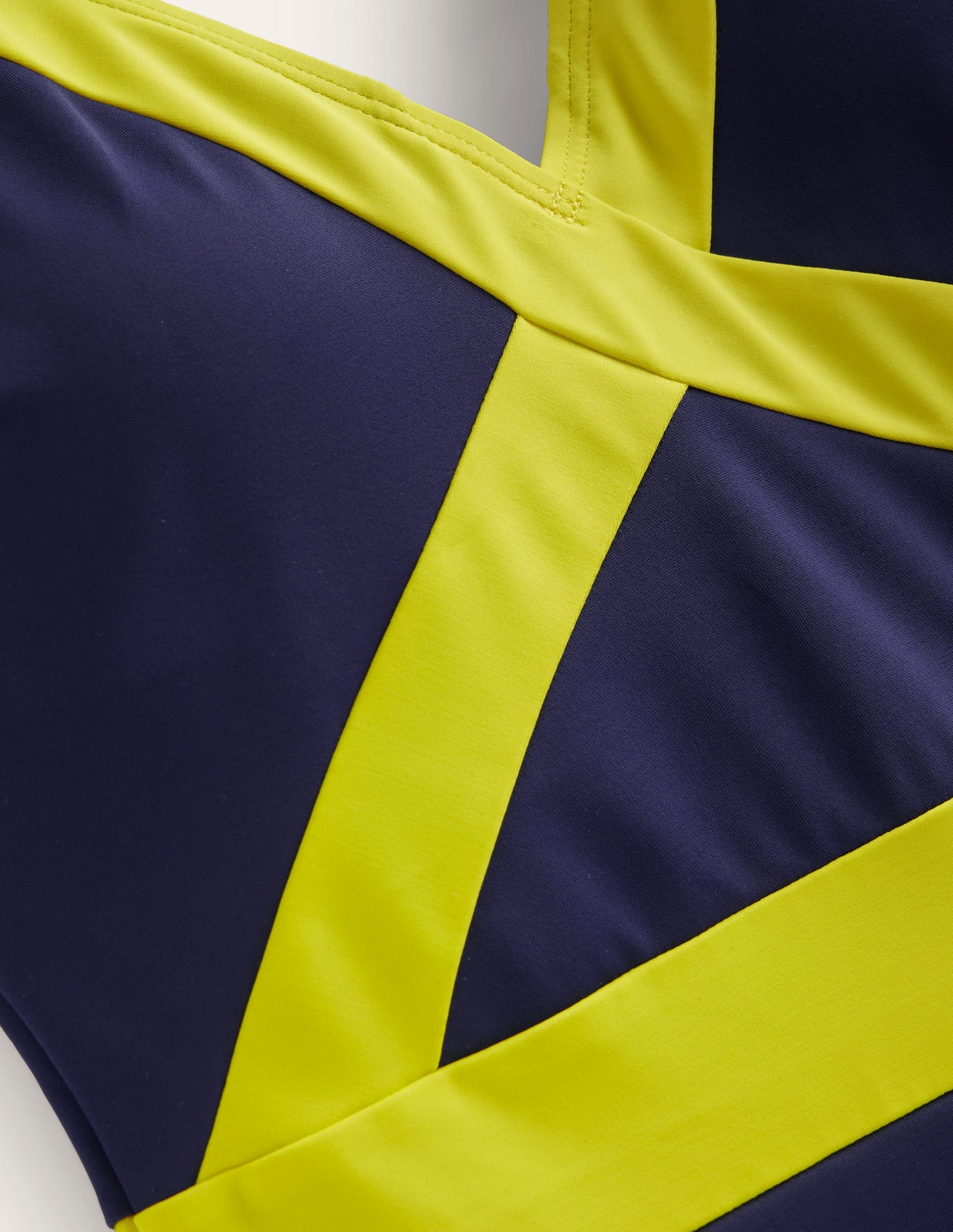 Kefalonia Halterneck Swimsuit-Navy/ Citrus Colourblock - Image 7