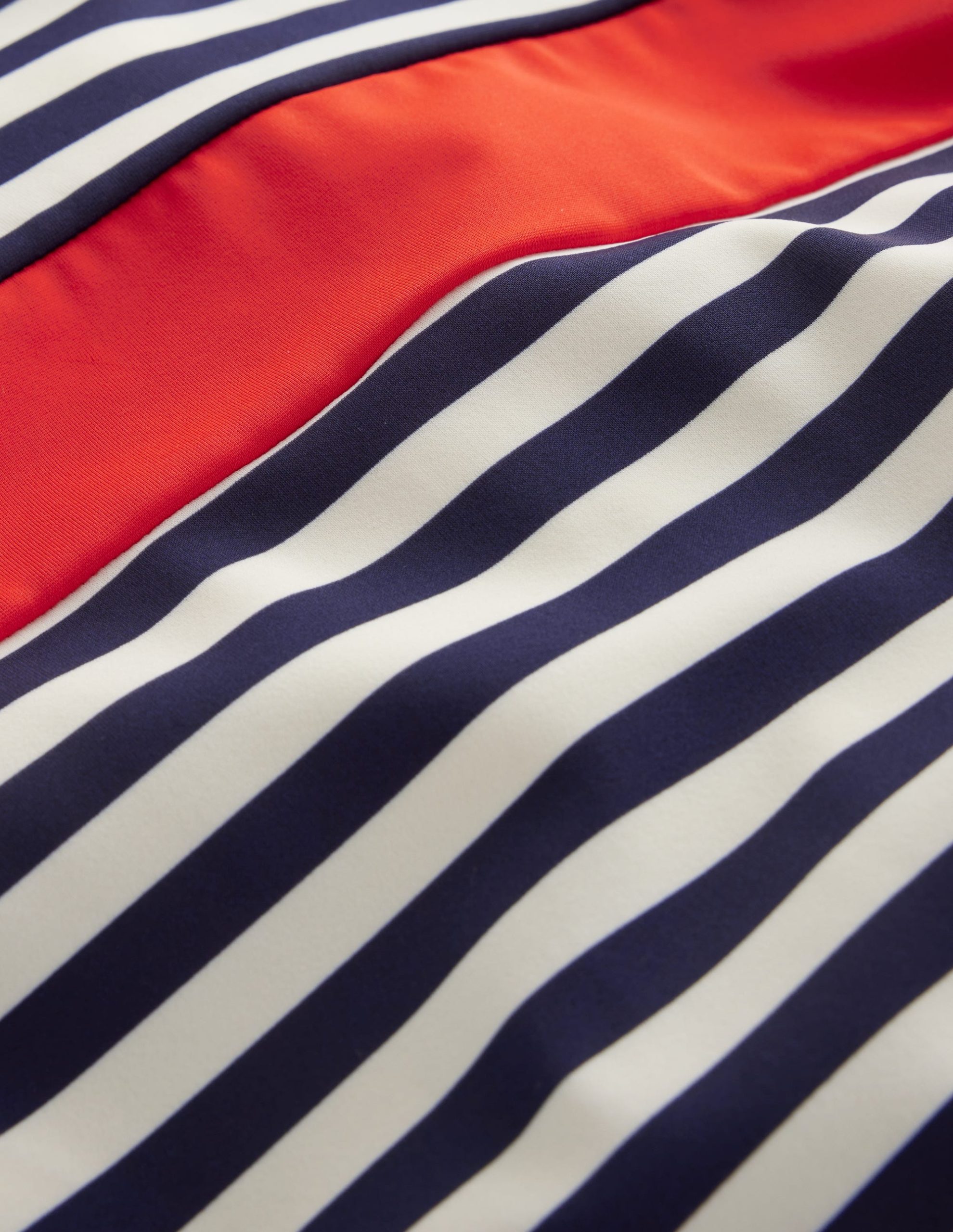 Santorini Halterneck Swimsuit-Red. Navy Stripe - Image 6