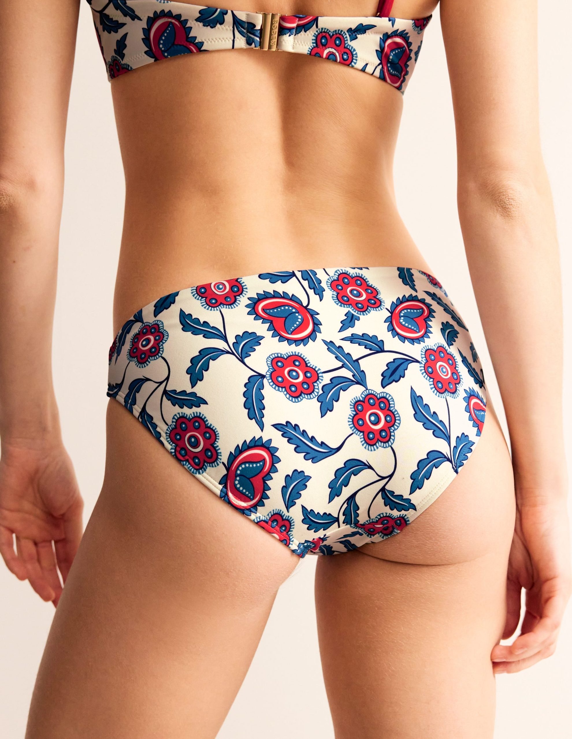 Classic Bikini Bottoms-Ivory. Floret Vine - Image 3