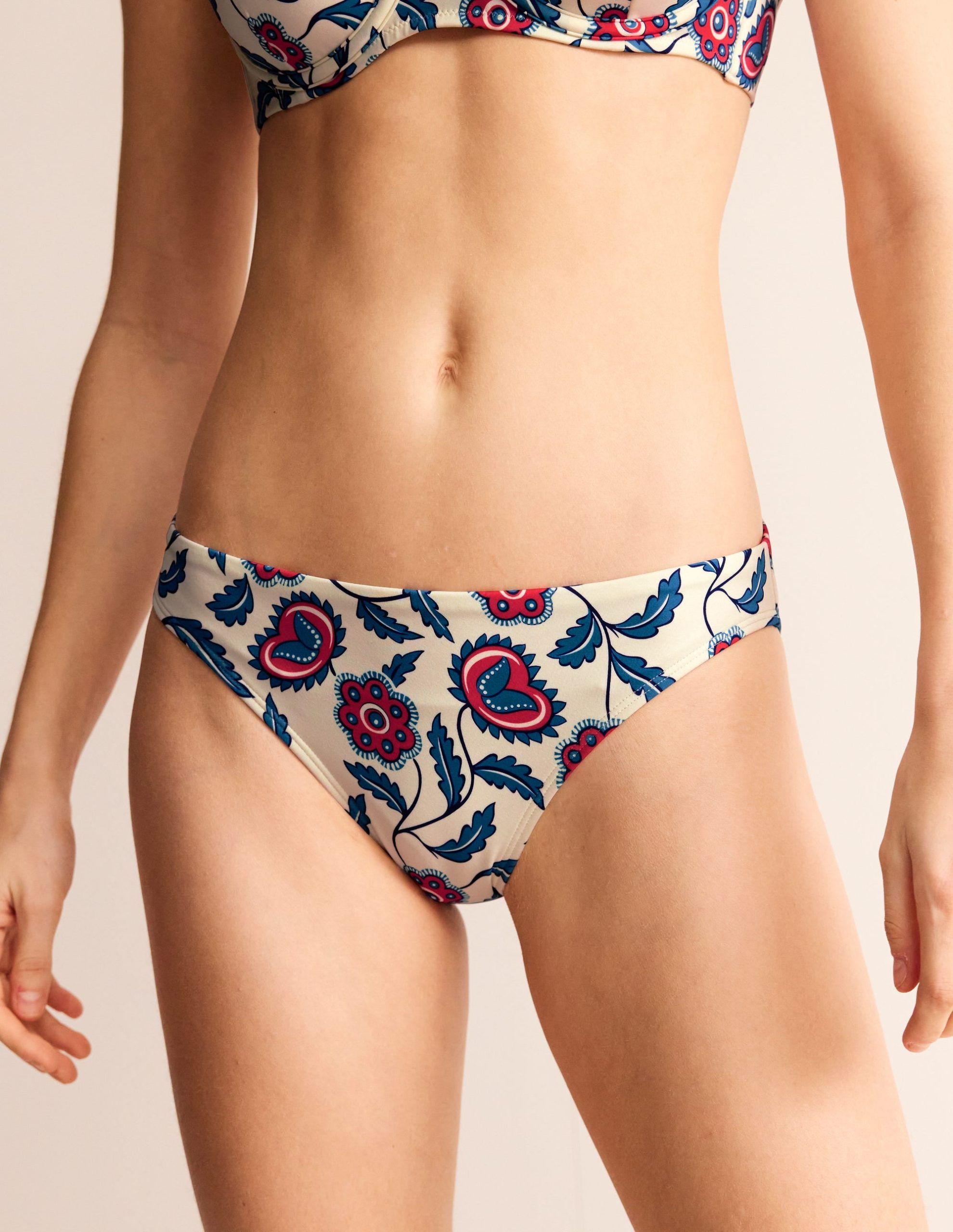 Classic Bikini Bottoms-Ivory. Floret Vine - Image 4