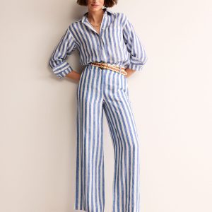Westbourne Linen Pants-Stripe
