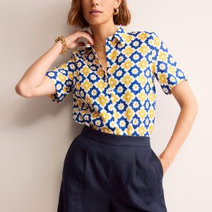 Hampstead Linen Shorts-Navy