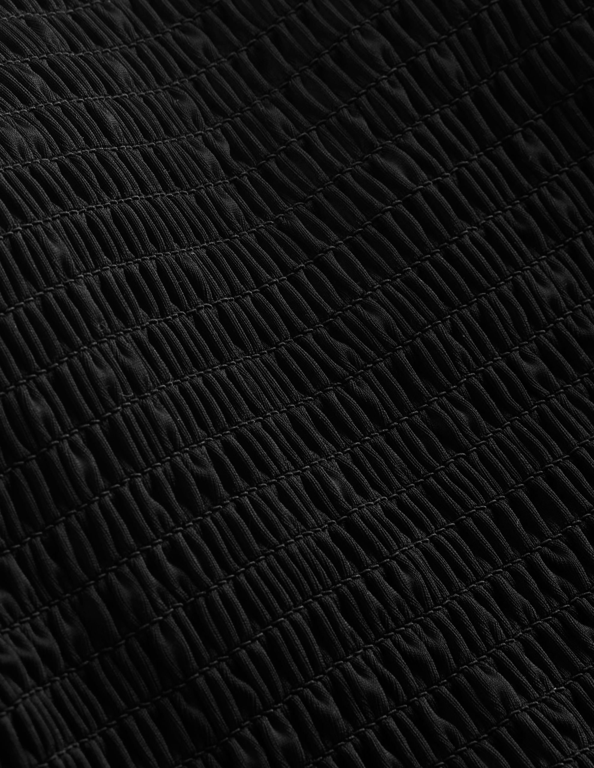 Milos Smocked Bandeau Swimsuit-Black - Image 6