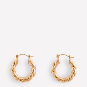 Chunky Twist Hoops-Gold Colour