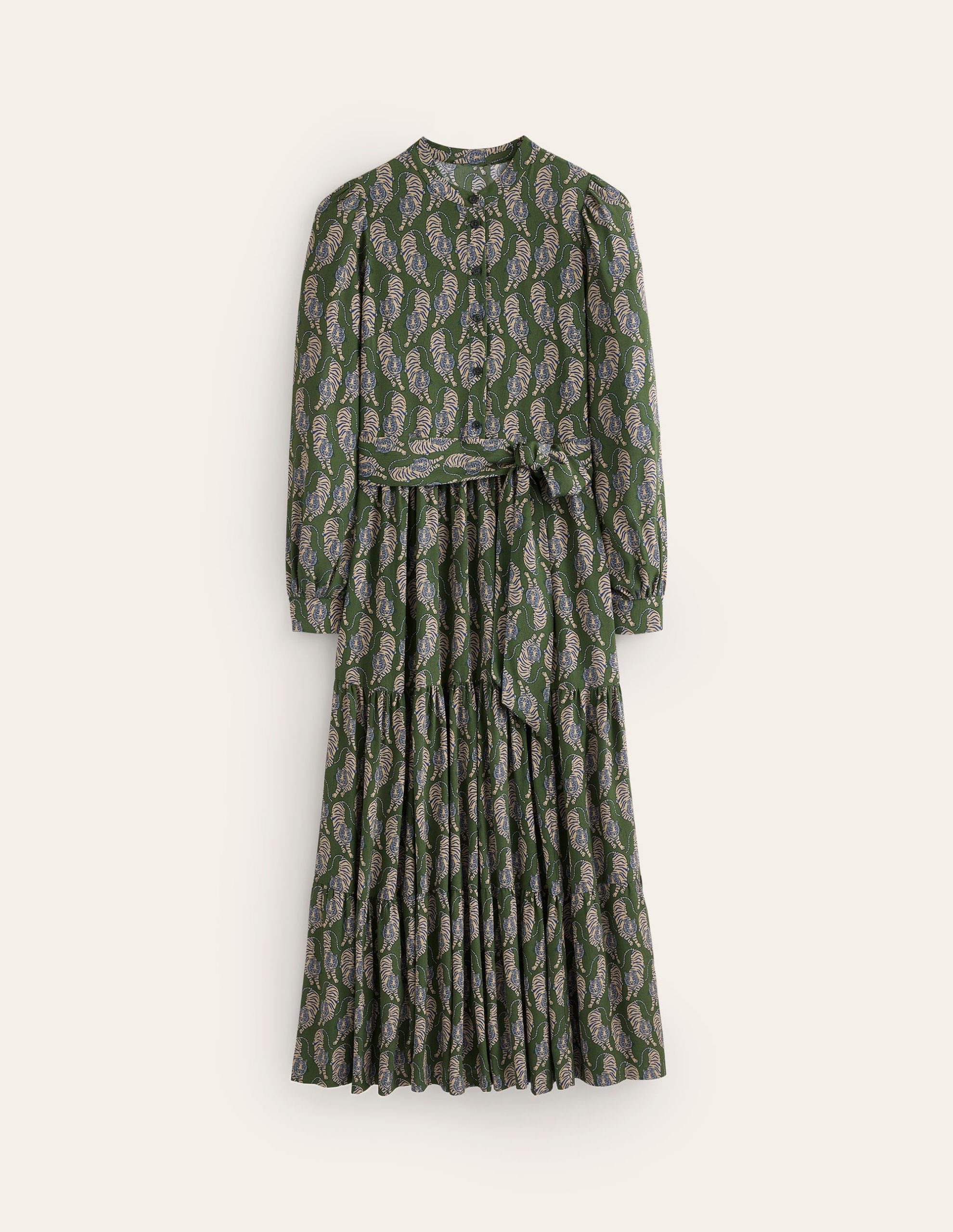Alba Viscose Maxi Dress-Chive. Tiger - Image 6