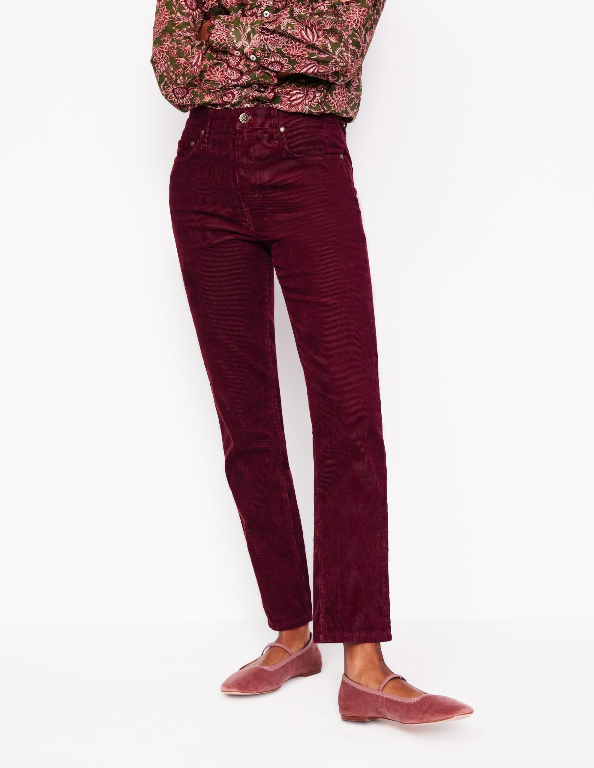 5 Pocket Cord Slim Jeans-Deep Wisteria - Image 4