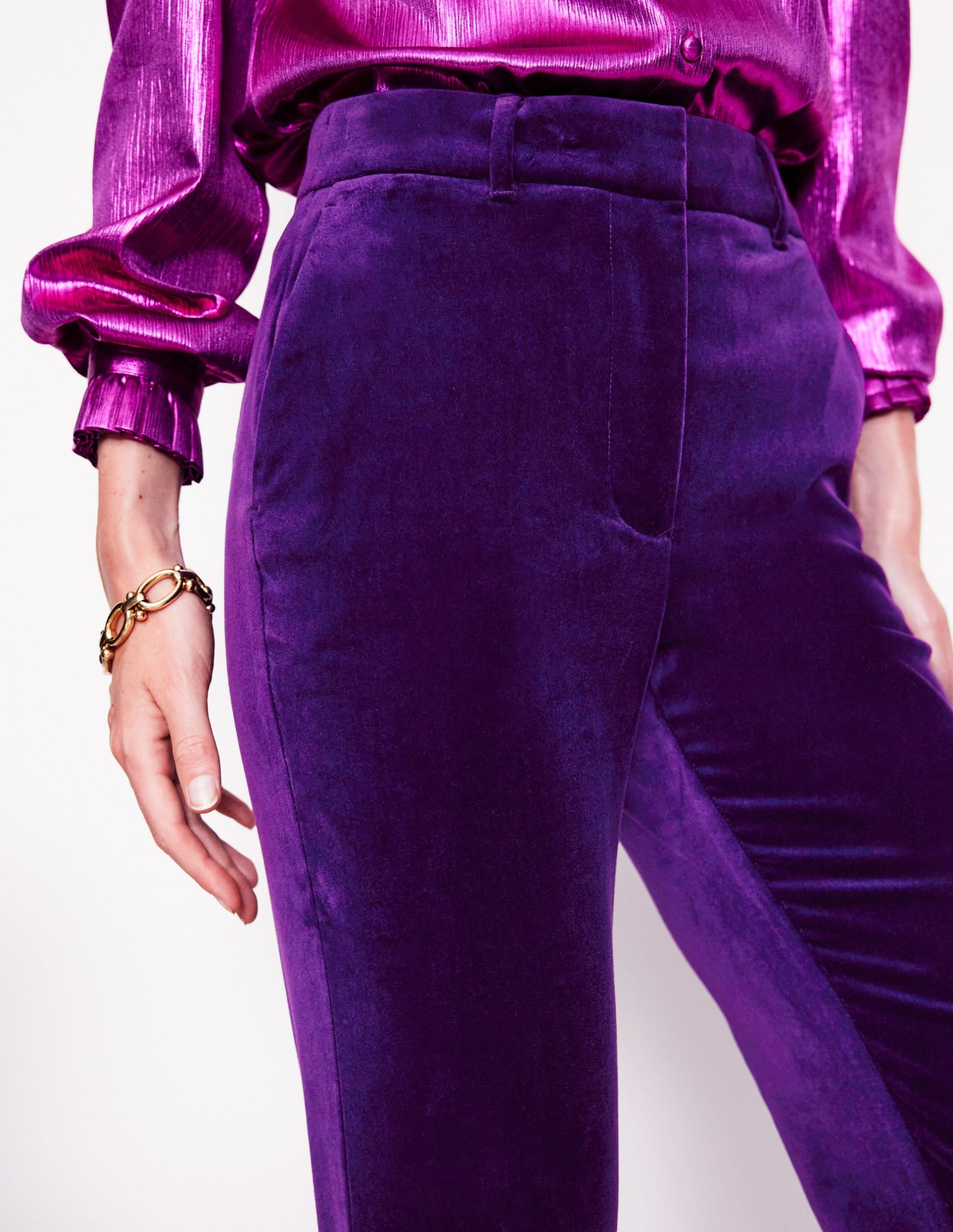 Kew Velvet Pants-Viola - Image 2