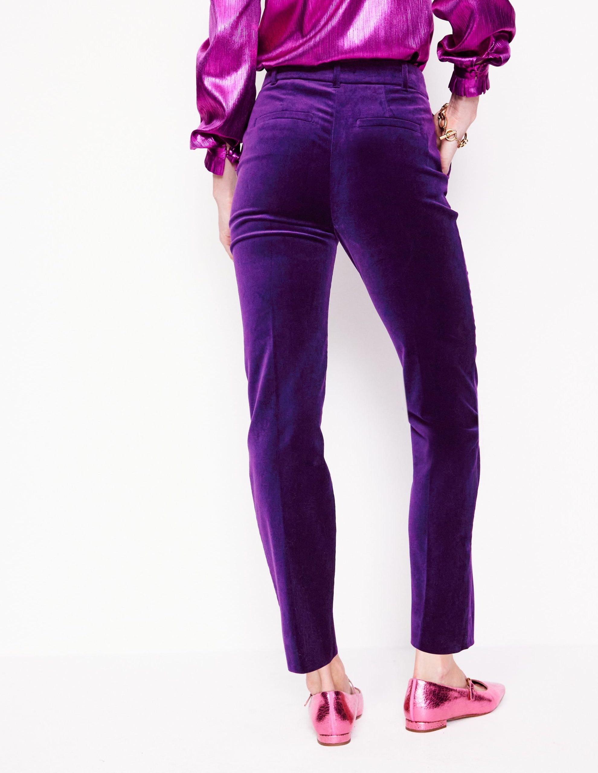 Kew Velvet Pants-Viola - Image 3