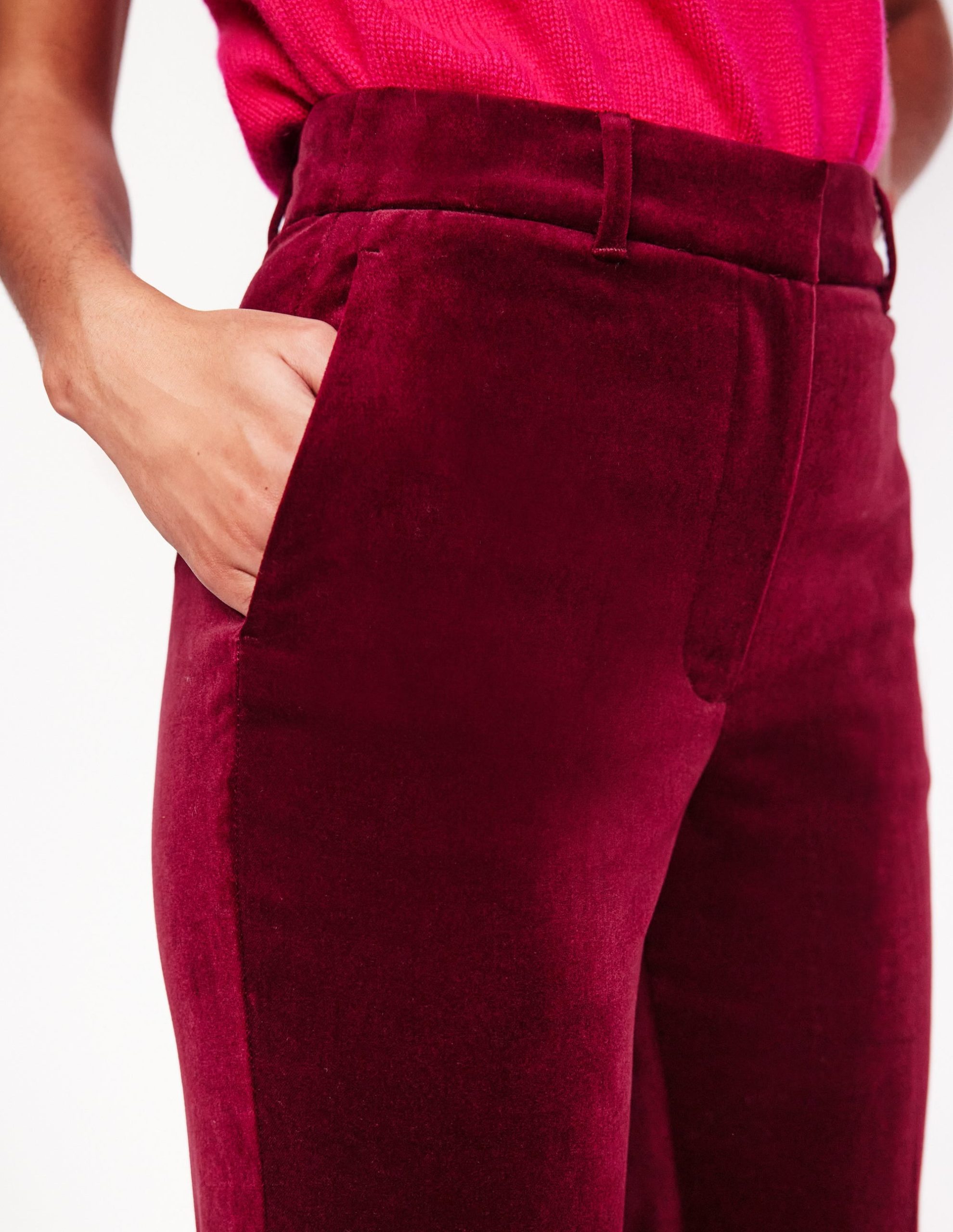 Kew Velvet Pants-Cabernet - Image 2