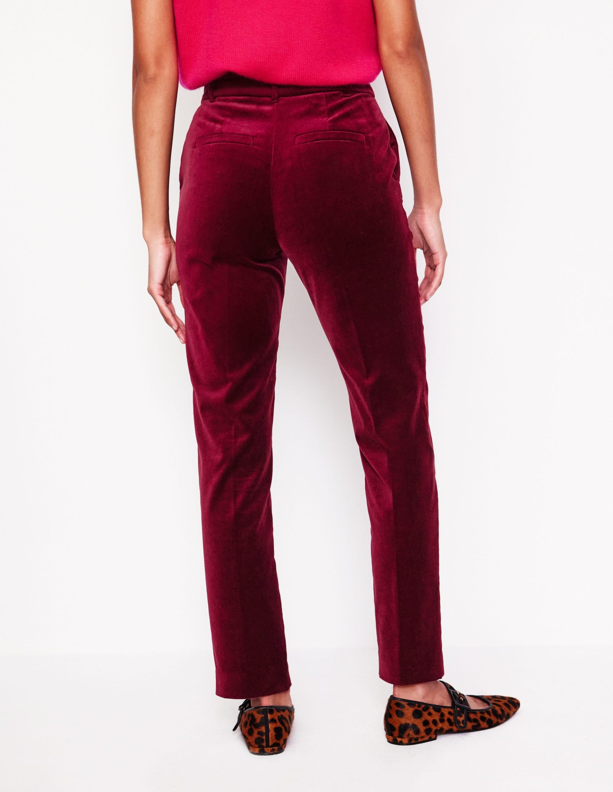 Kew Velvet Pants-Cabernet - Image 3