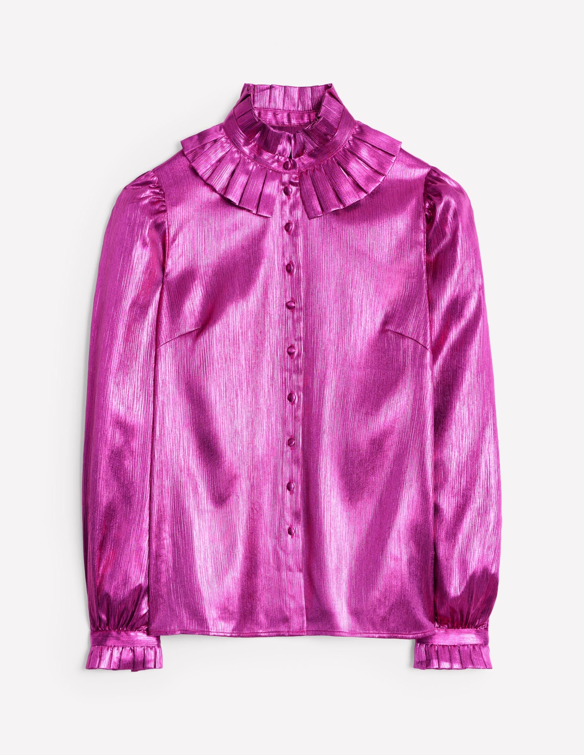 Ruffle Collar Party Blouse-Regal Purple - Image 6