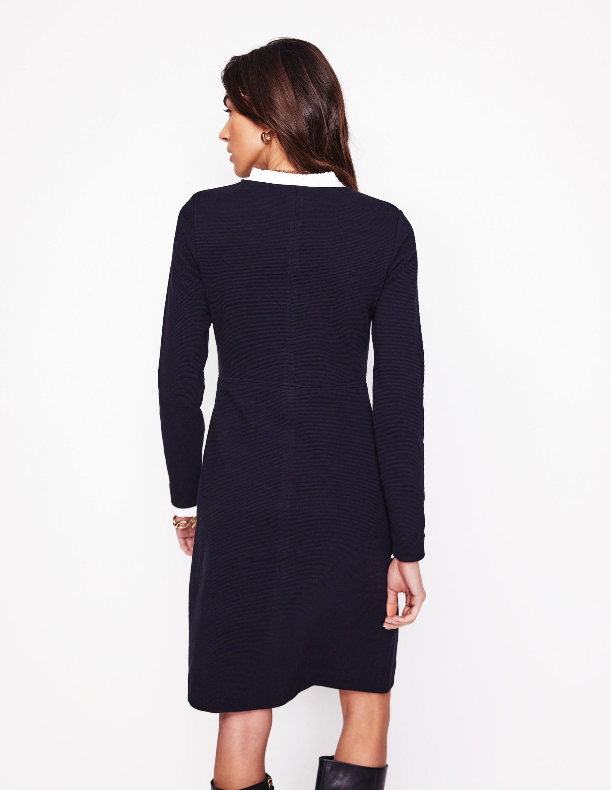 Cornelia Ottoman Dress-Black - Image 3