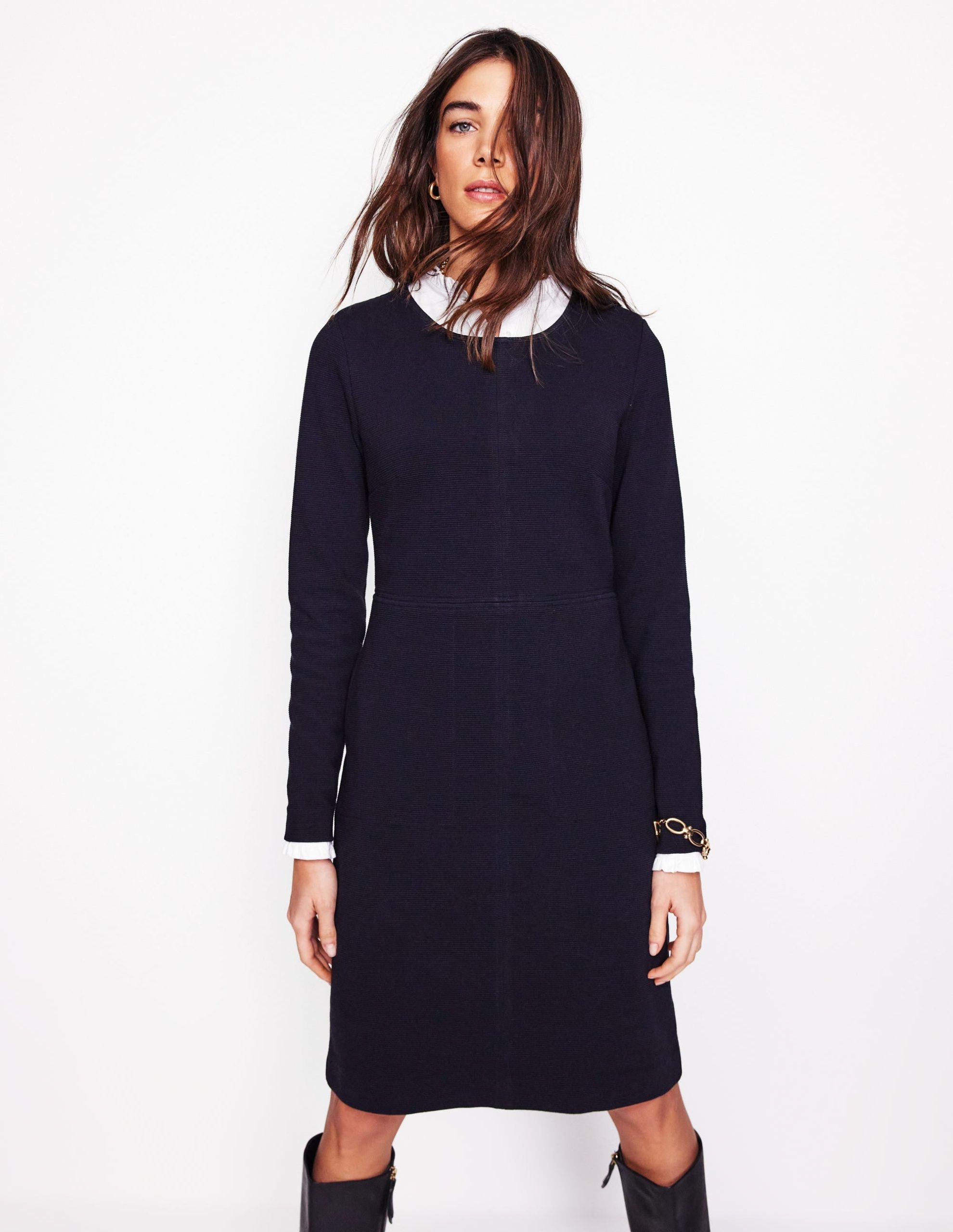 Cornelia Ottoman Dress-Black - Image 4