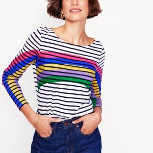 Ella Long Sleeve Breton-Rainbow Curve Breton