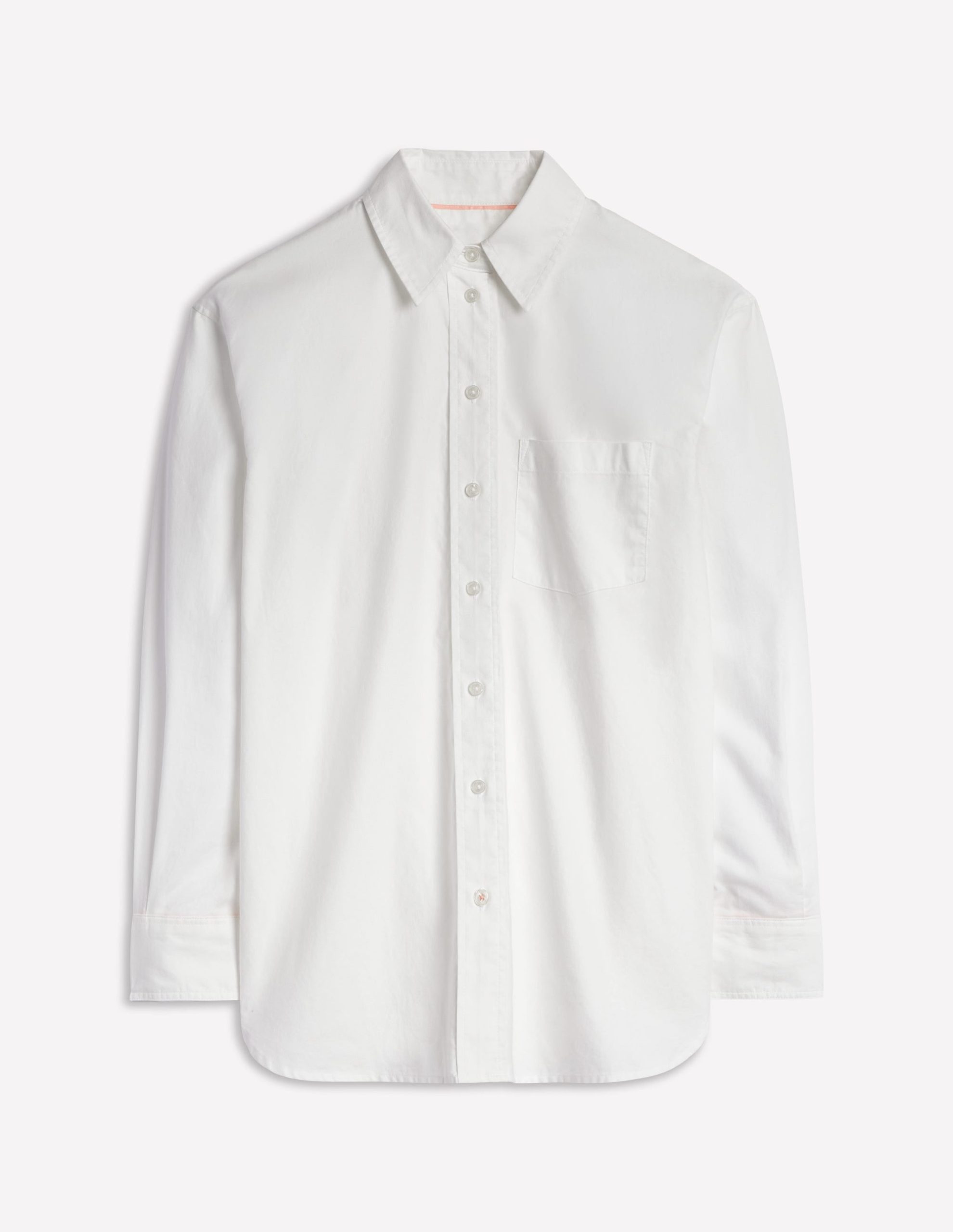 Sadie Relaxed Cotton Shirt-White Oxford - Image 9