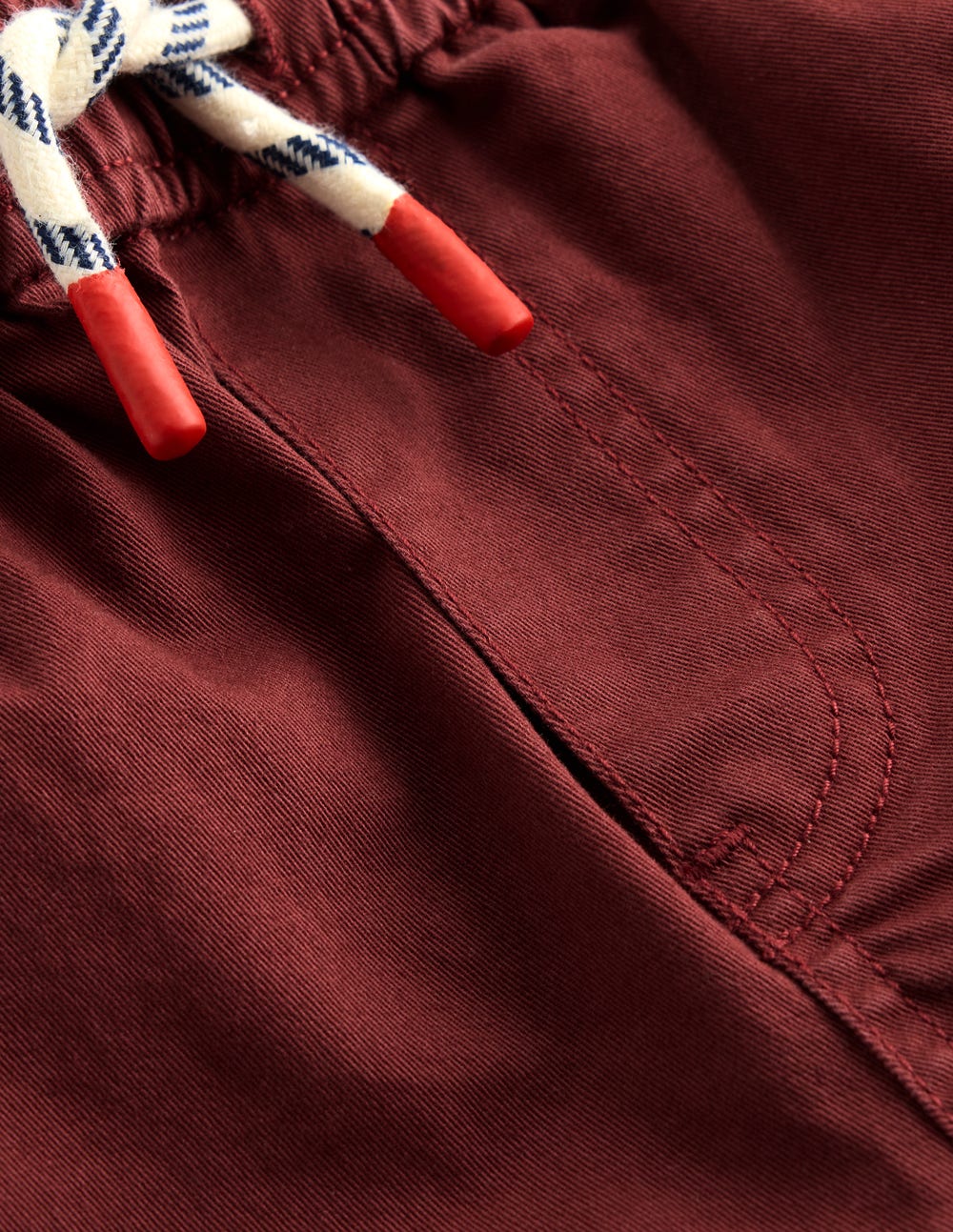 Slim Pull On Trousers-Chestnut - Image 3