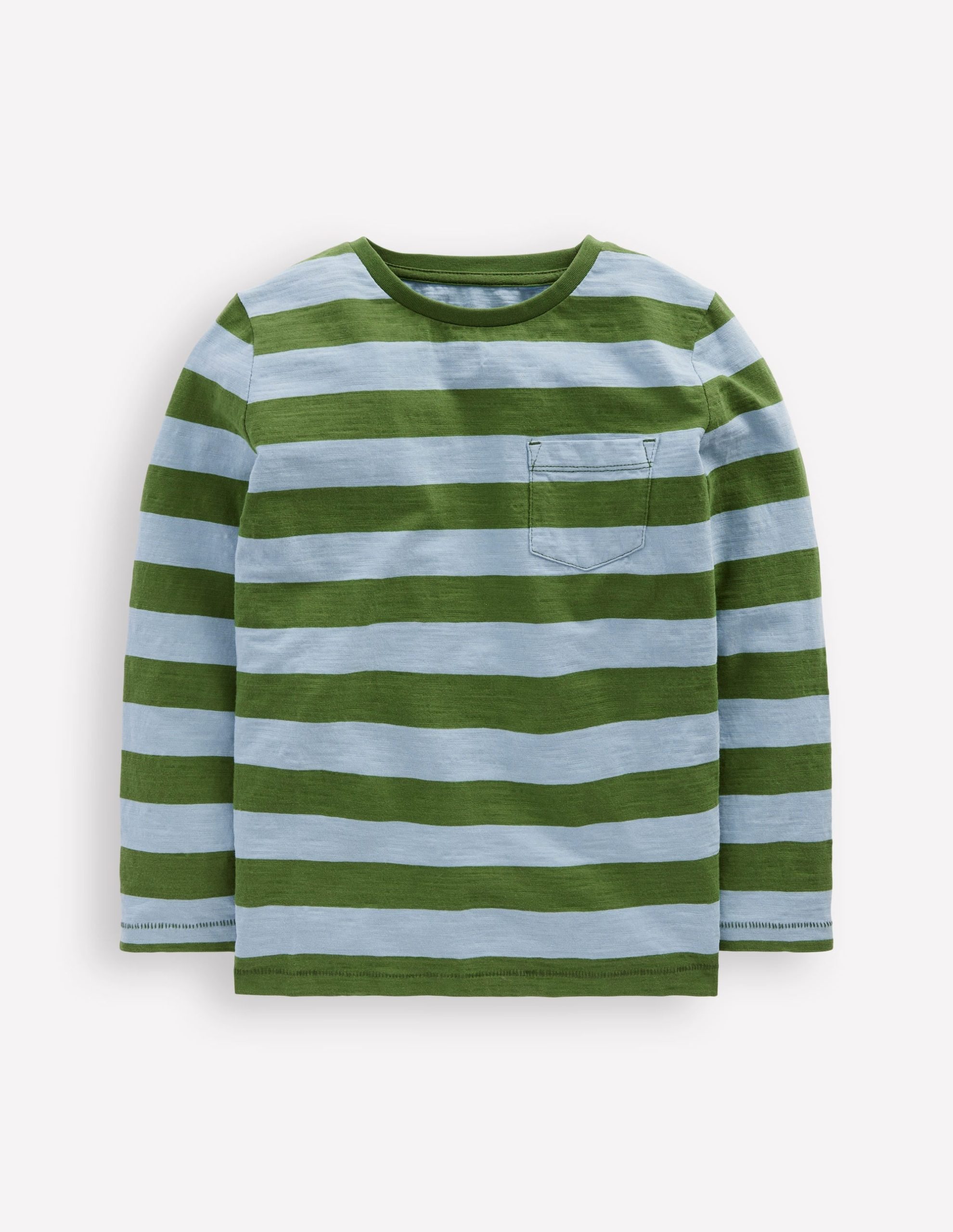 Everyday Long Sleeve T-Shirt-Glacier Blue/ Broccoli Green