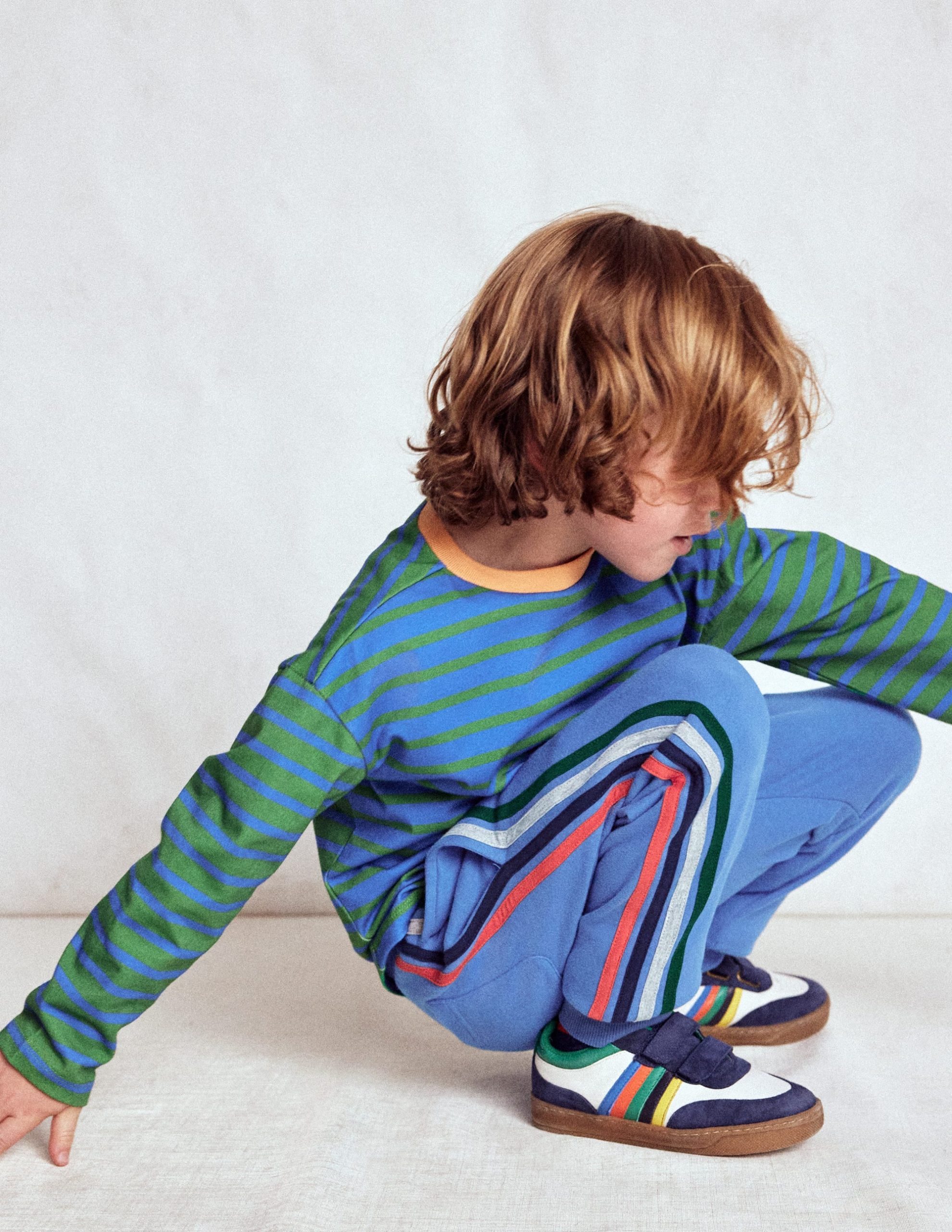 Rainbow Stripe Sweatpants-Blue River - Image 3