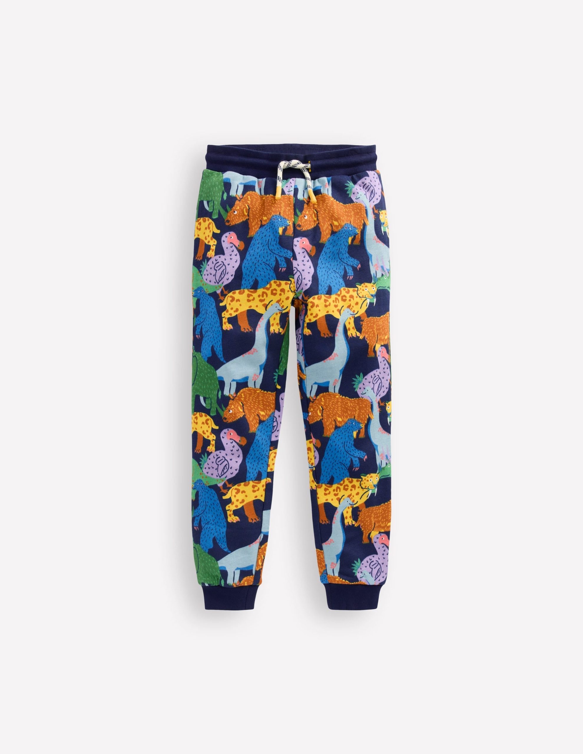 Printed Comfy Sweatpants-Prehistoric Animals