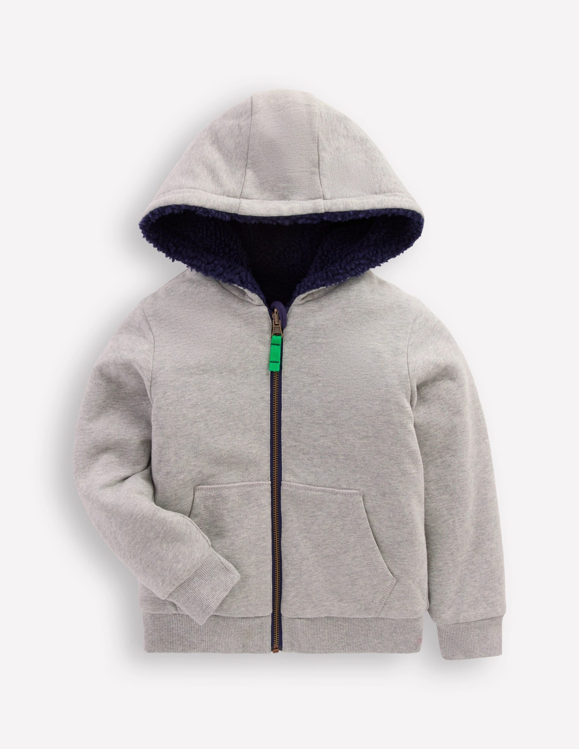 Reversible Borg Hoody-Grey Marl - Image 4