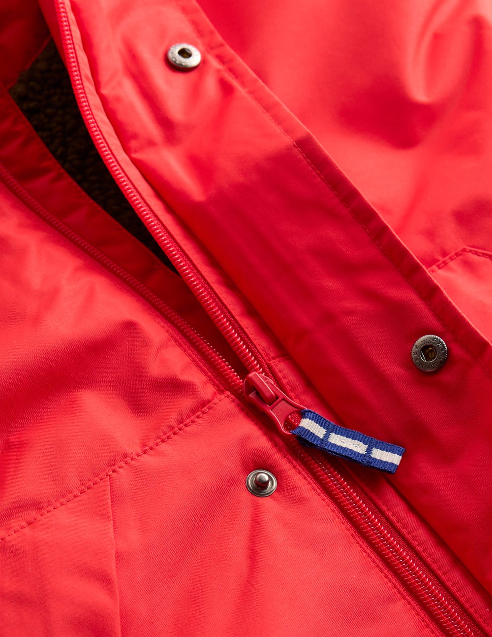 Borg Lined Anorak-Red - Image 3