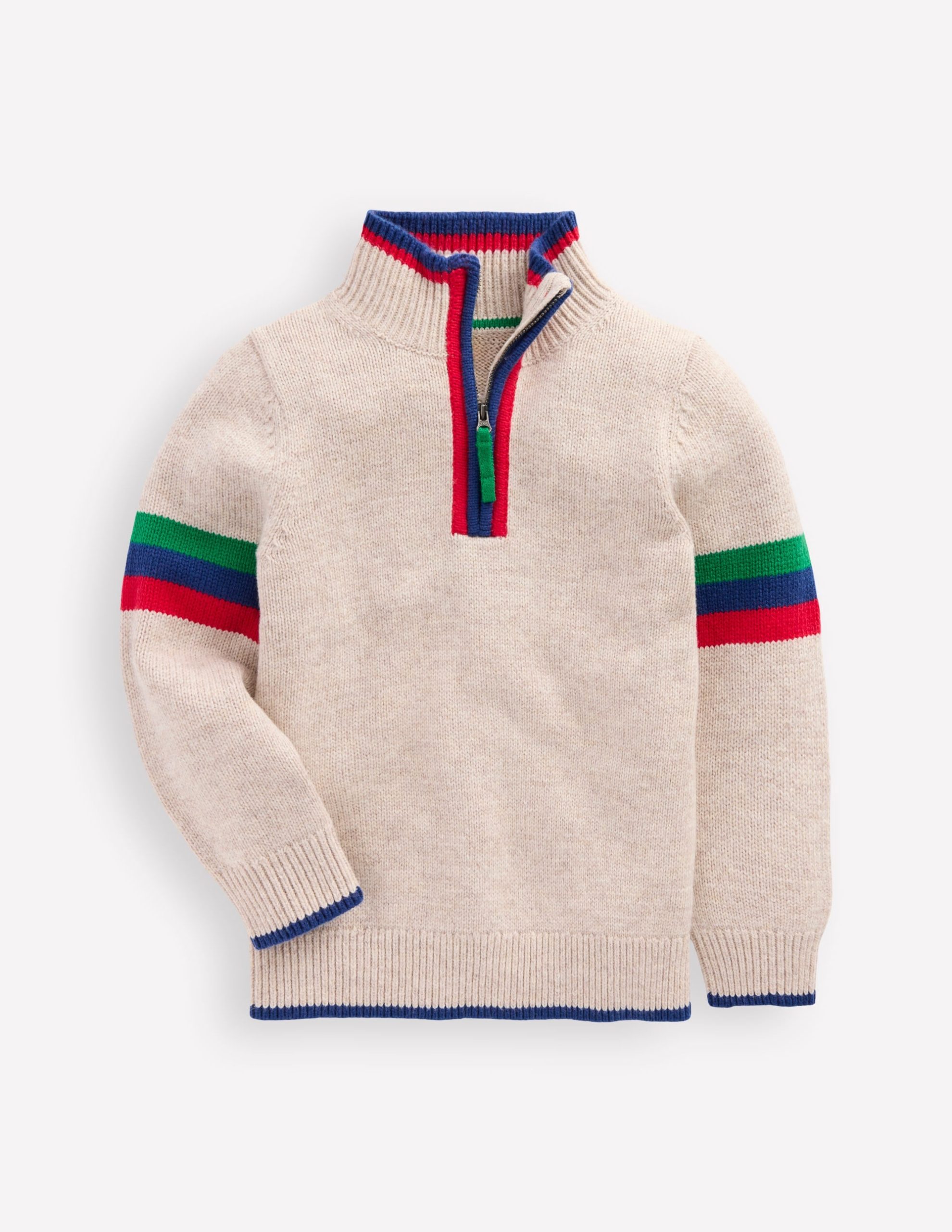 Heritage Half-zip Sweater-Oatmeal Marl - Image 2