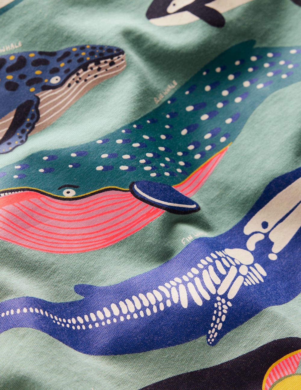 Long Sleeve Glow T-shirt-Eucalyptus Whales - Image 3