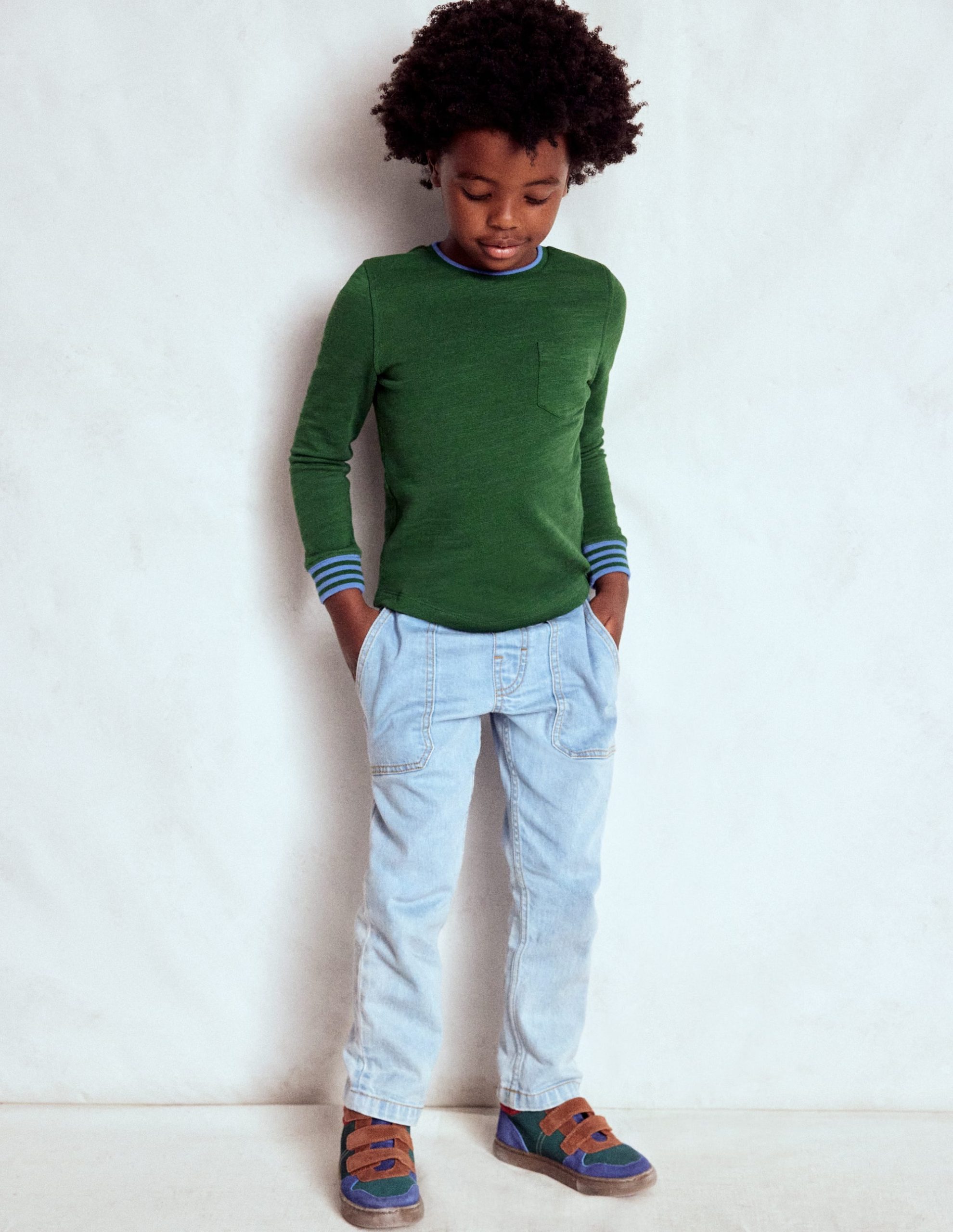 Cosy Mid-weight T-shirt-Pine Green - Image 2